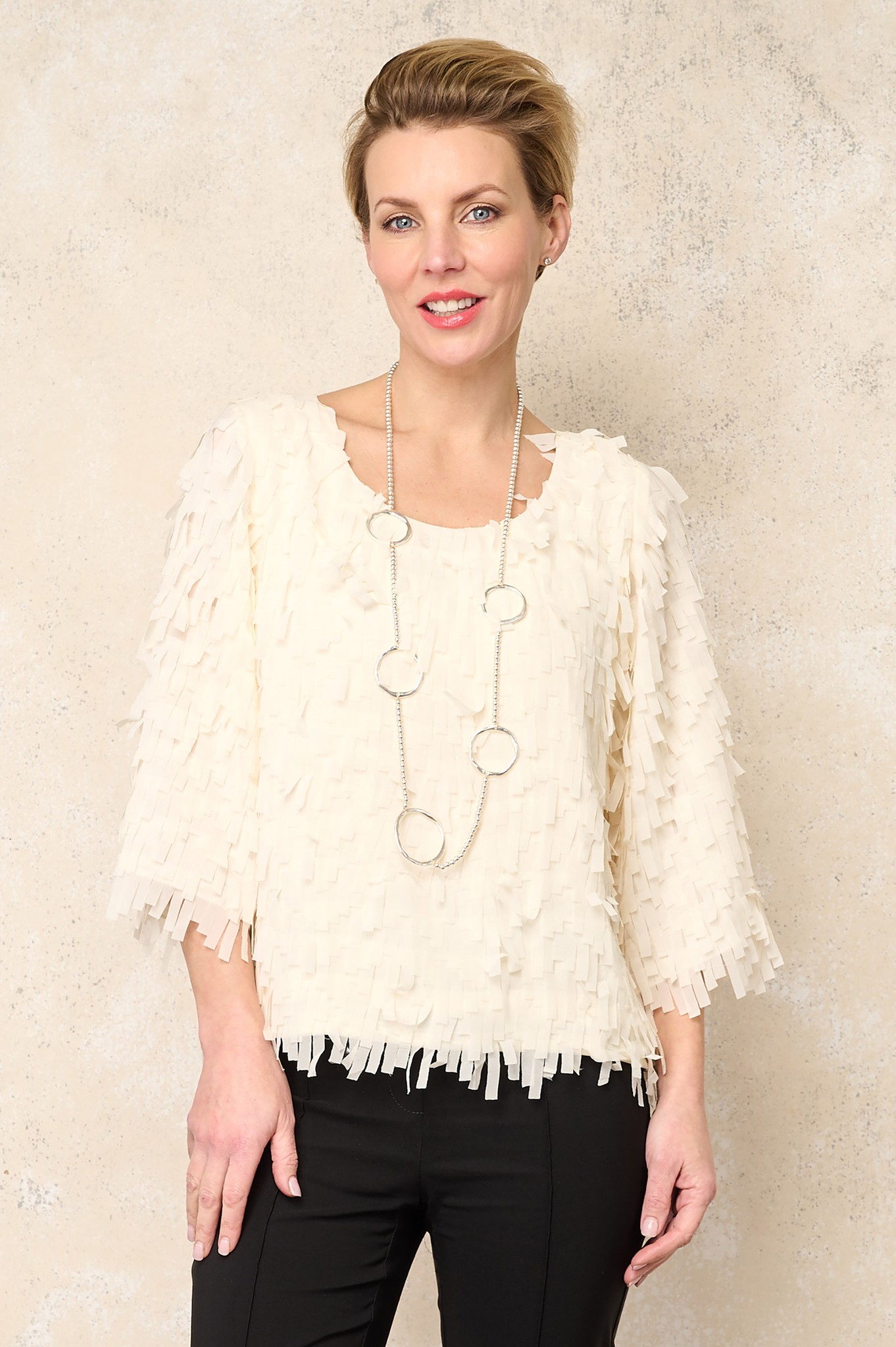 Noen Nordic Ruffle Top Cream 11