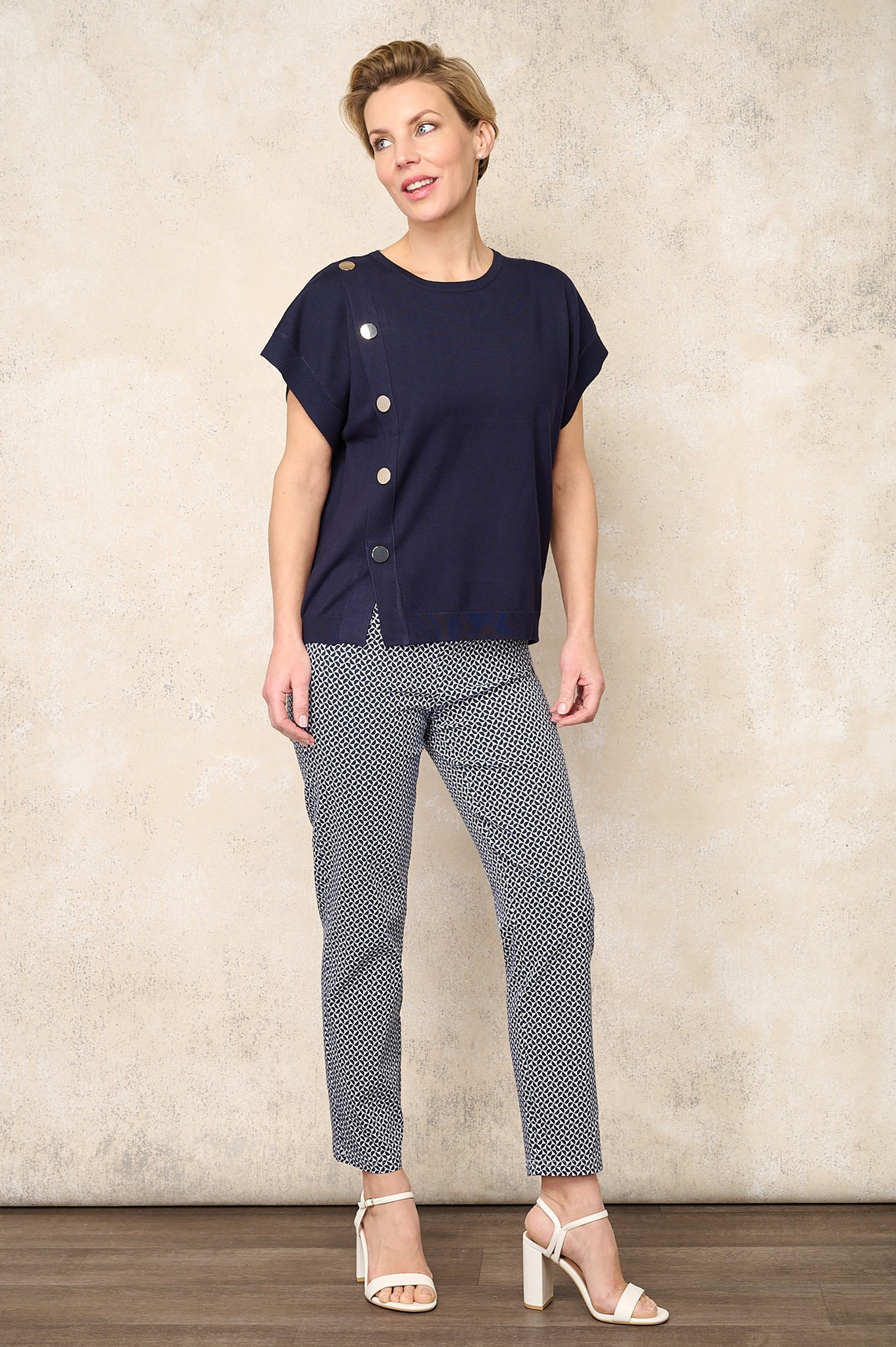 Robell Marie 09 Calissa Geo Ankle Grazer Navy 69