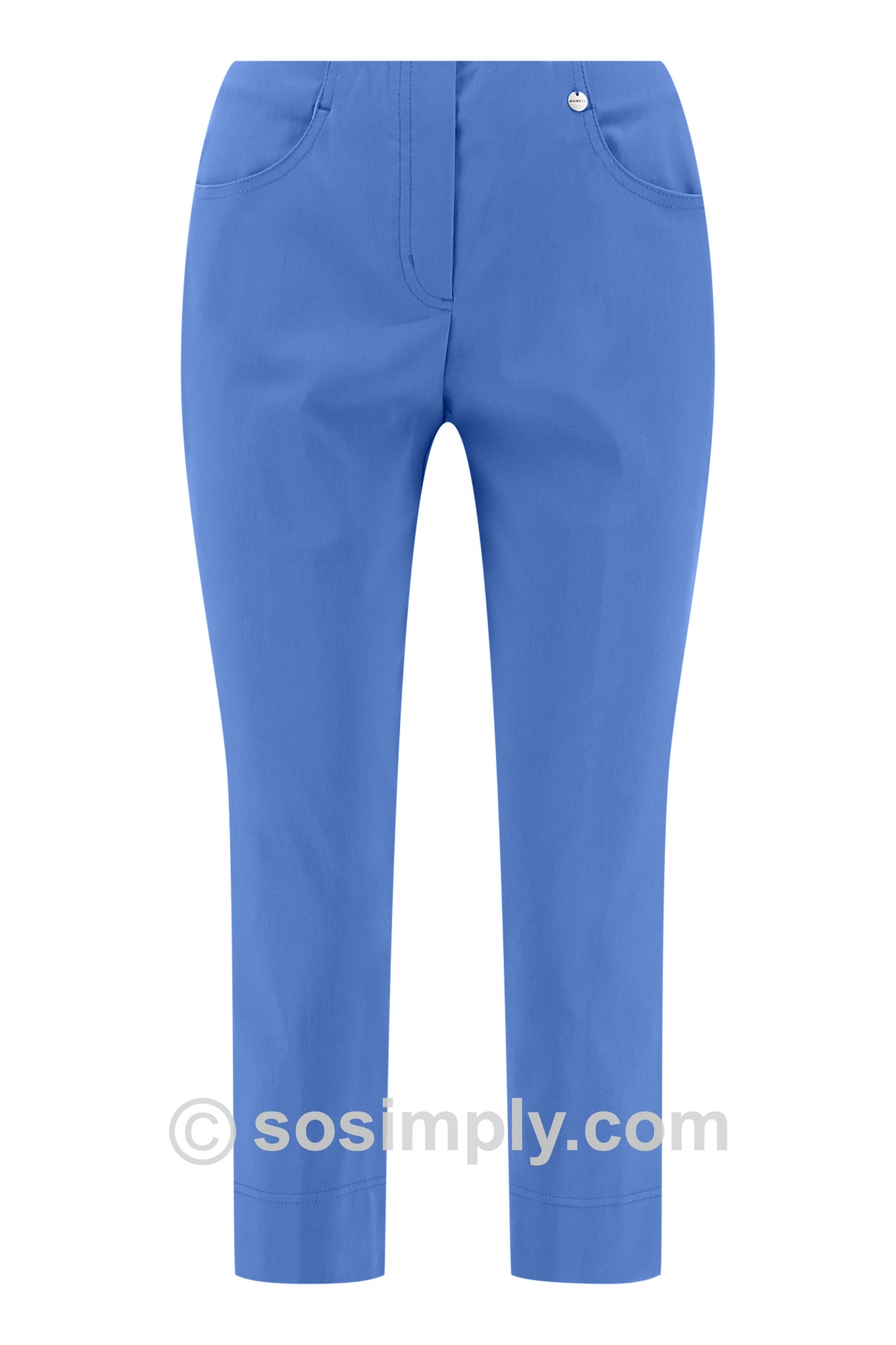Robell Bella 07P Crop Trouser Marina Blue 621