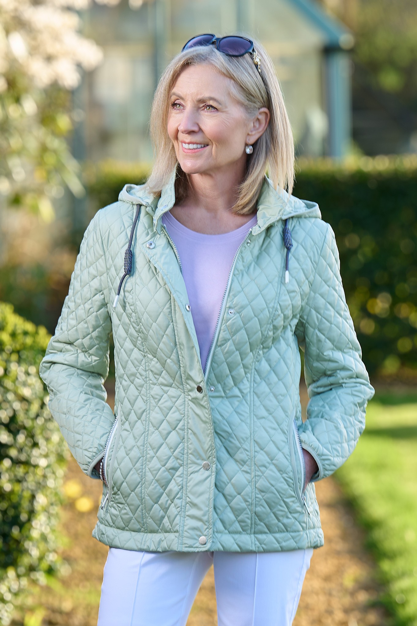 Frandsen Hightide Quilted Rain Jacket Soft Sage 85