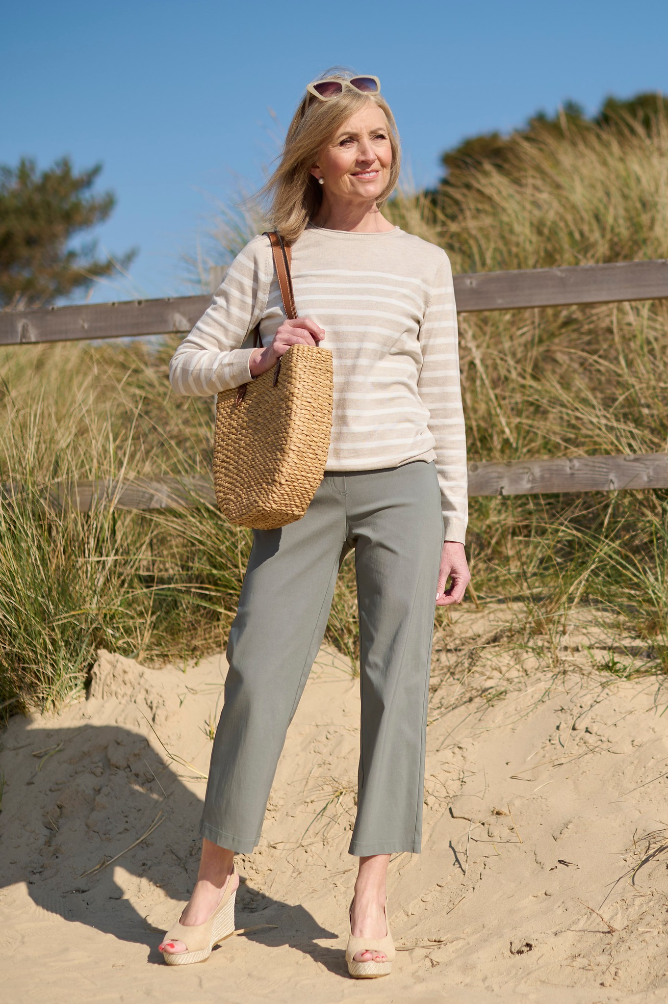 Robell Efi 09 Wide Leg Ankle Grazer  Ivy Green 881