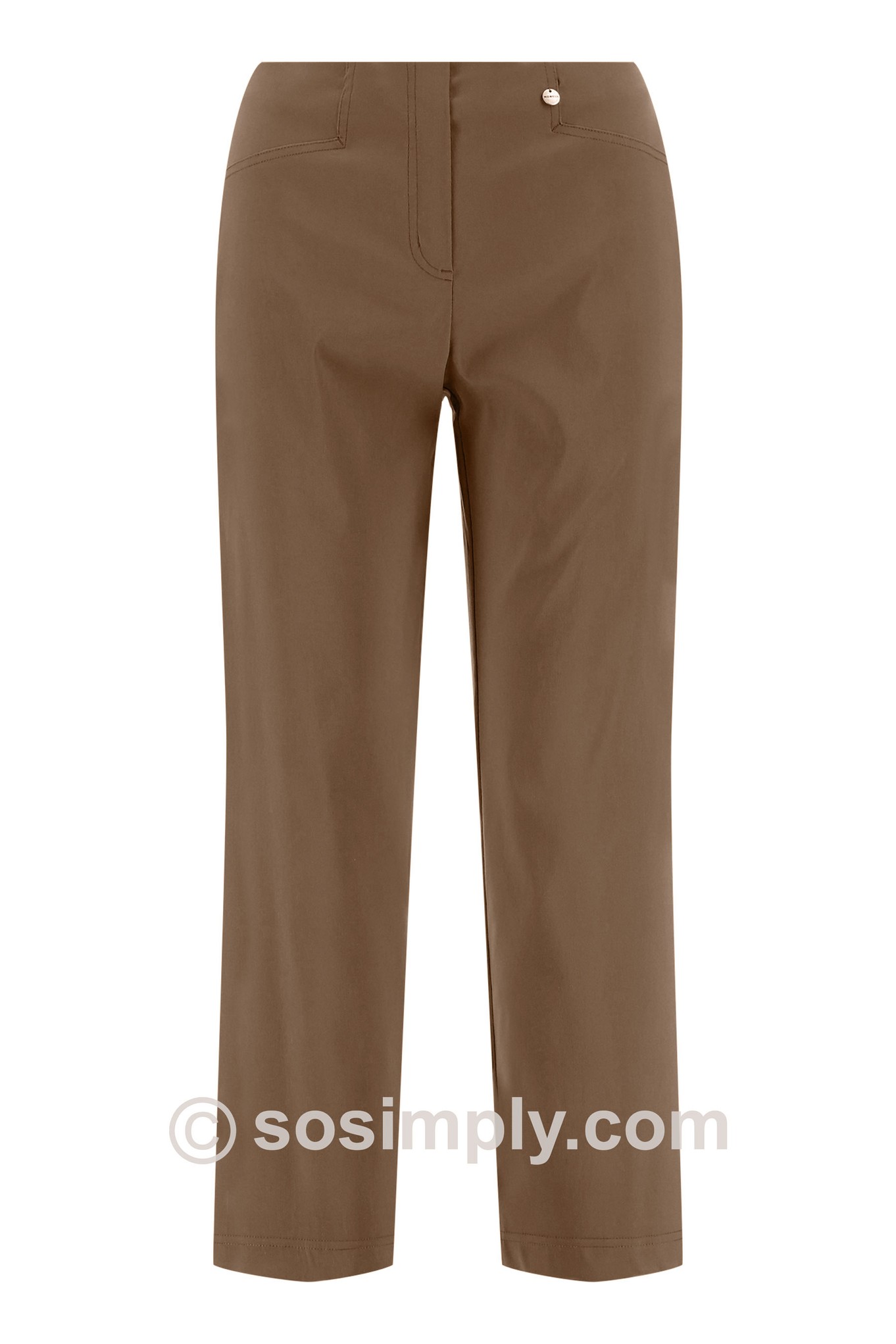 Robell Efi 09 Wide Leg Ankle Grazer  Mocha 173