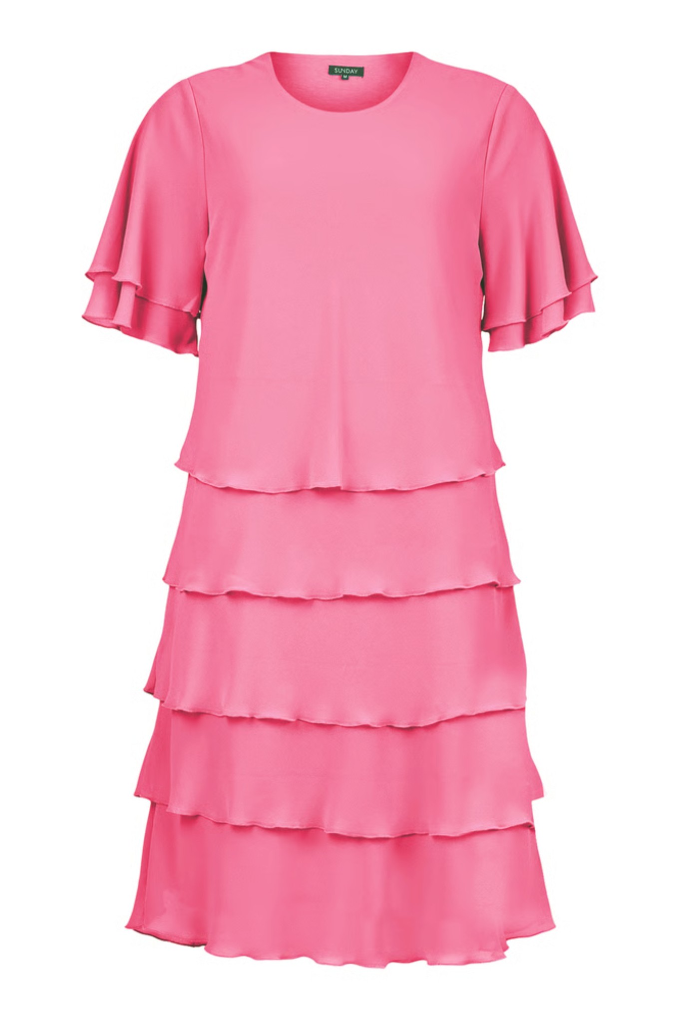 Sunday Tilly Tier Chiffon Dress Pink 43