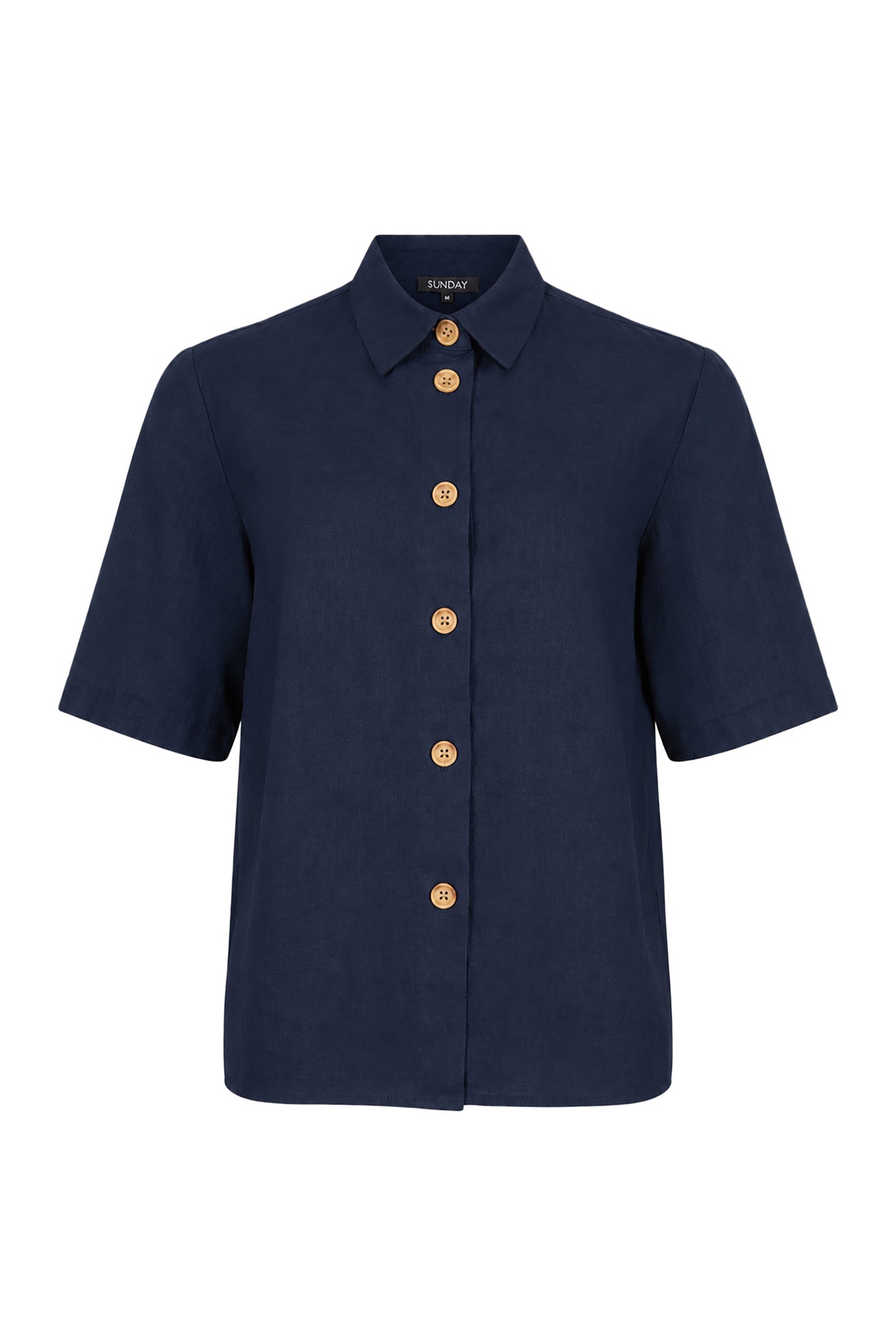 Sunday Palmira Button Linen Shirt Navy 69