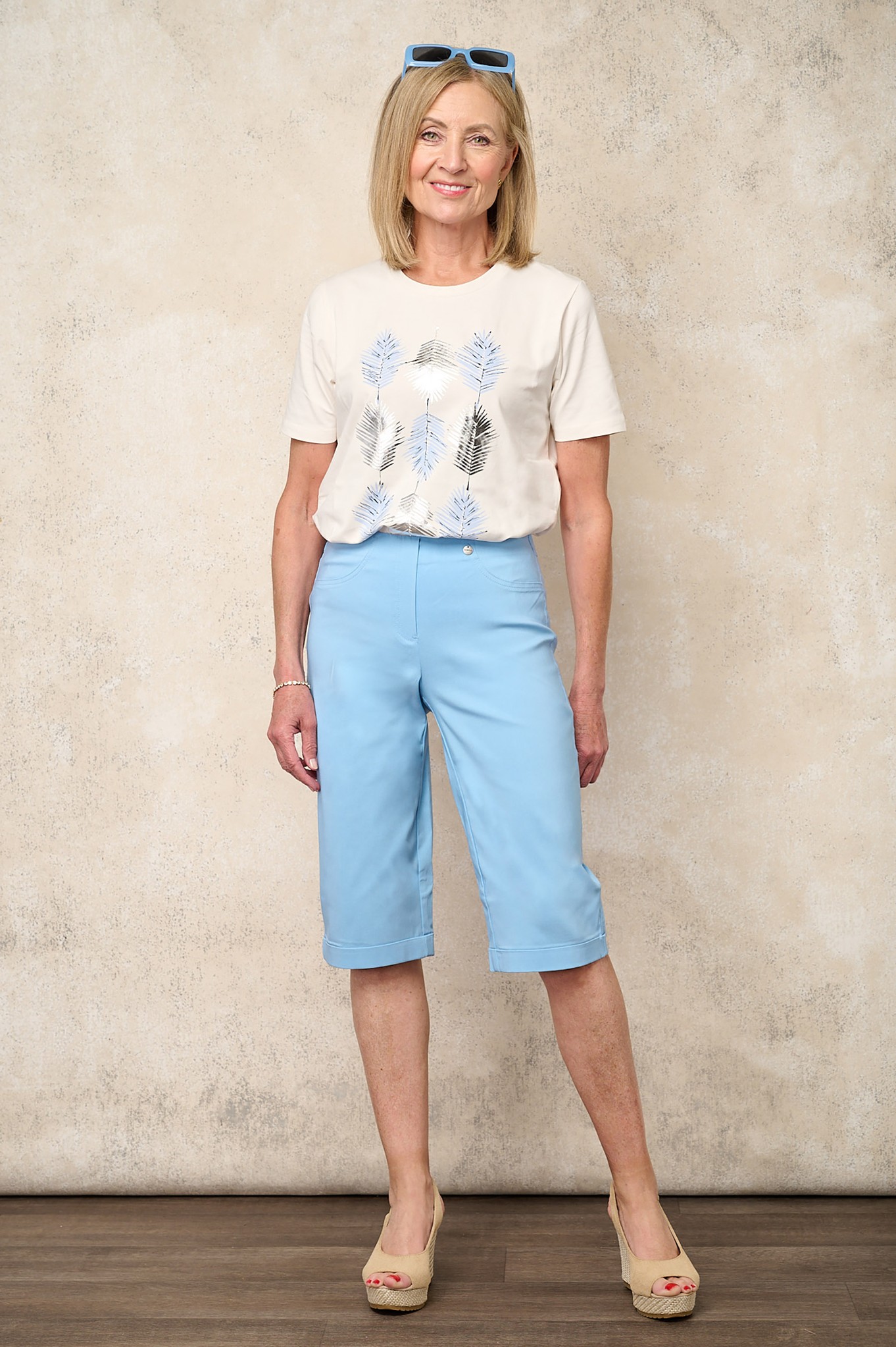 Robell Bella 05 Shorts Pastel Blue 612