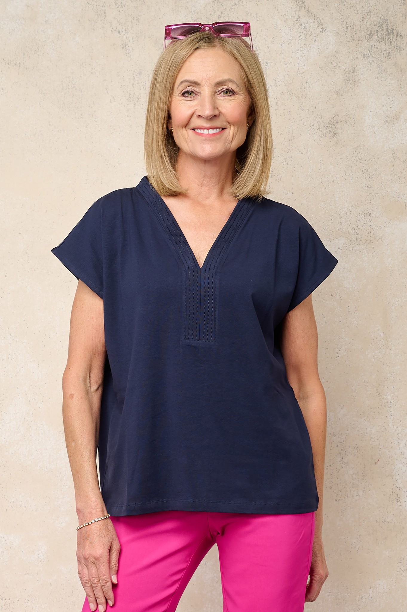 Sunday Solene Top Navy 69