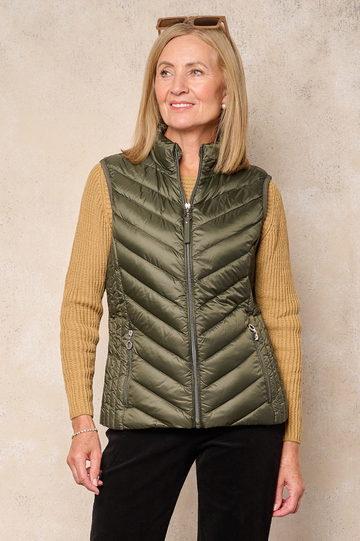 Frandsen Jensine Down Gilet Heritage Olive 79