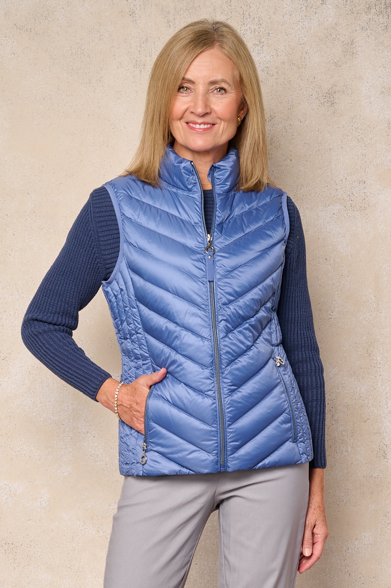 Frandsen Jensine Down Gilet Coastal Blue 63