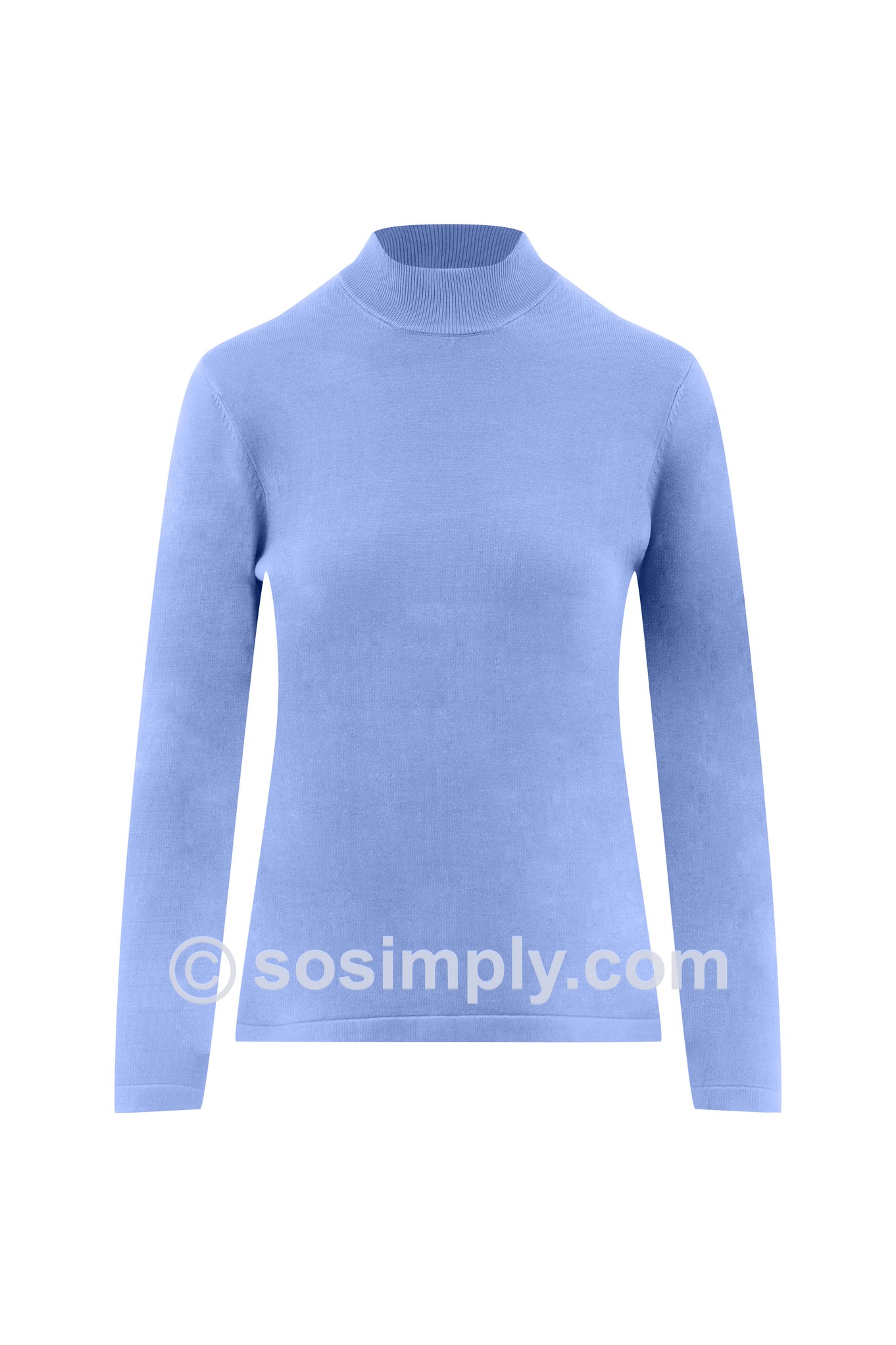 Sunday Turtle Neck Jumper Cornflower Blue 641