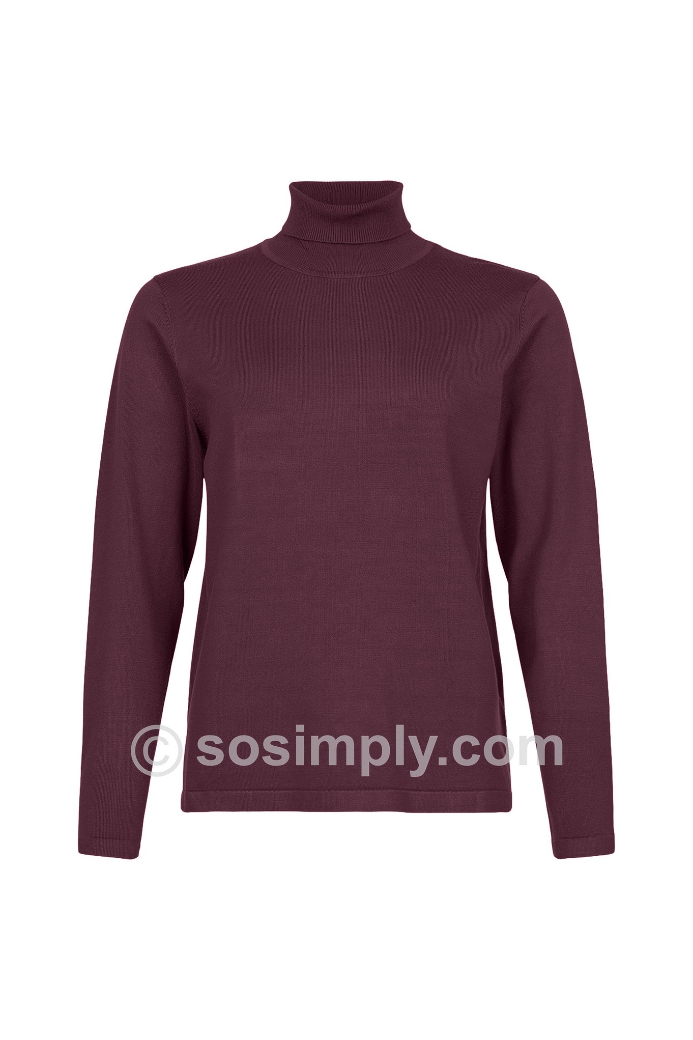 Sunday Polo Neck Sweater Mulberry 493