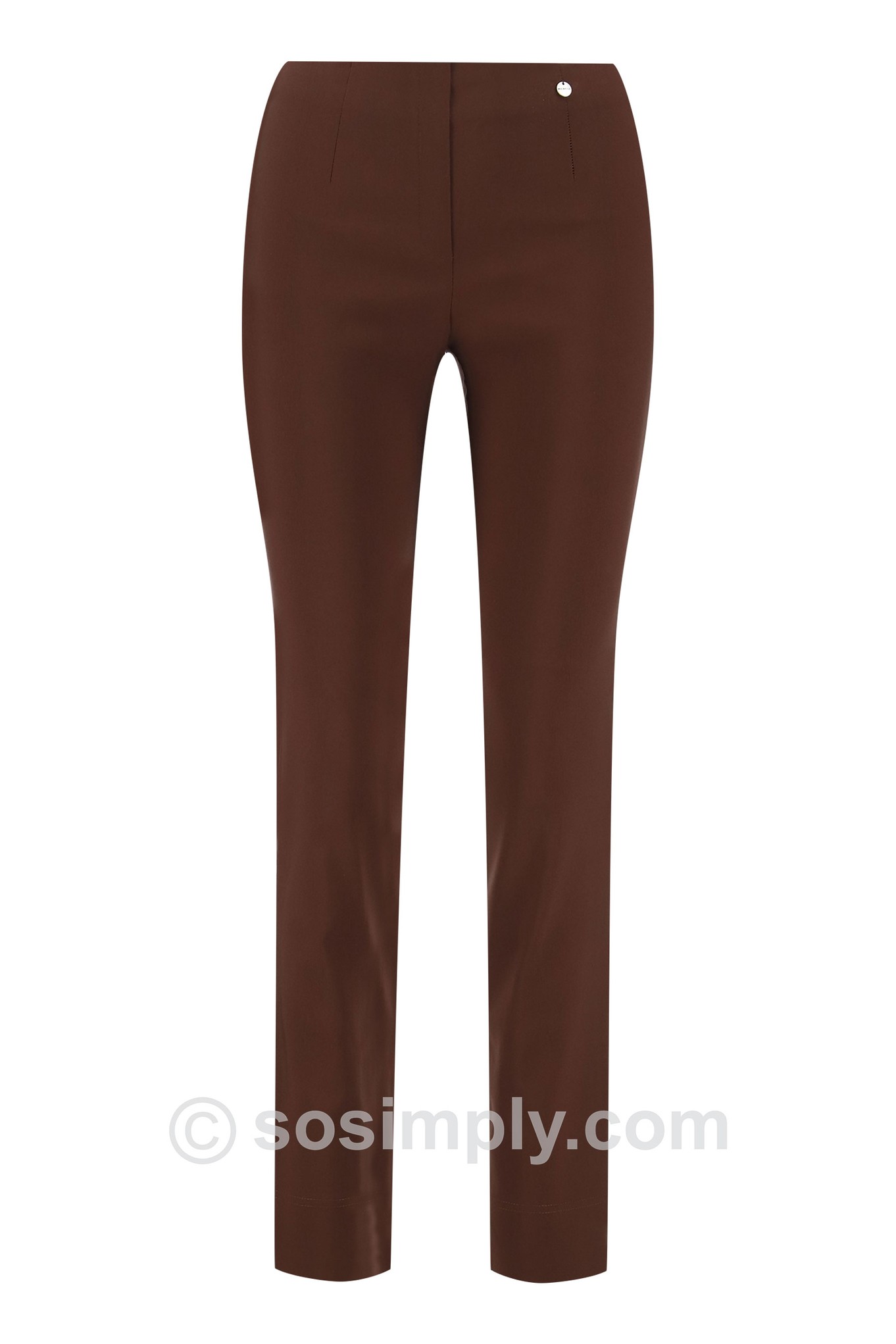 Robell Marie Full Length Trouser Light Brown 380