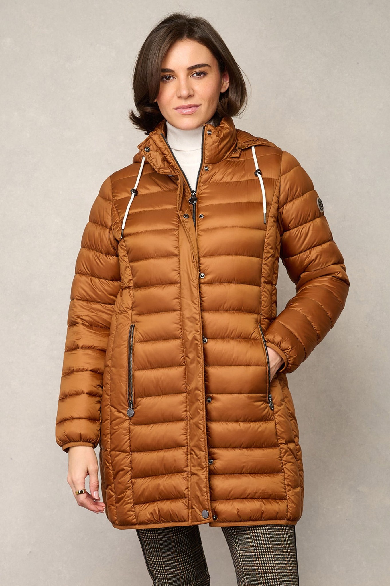 Frandsen Devonna Hooded Down Coat Burnt Orange 36