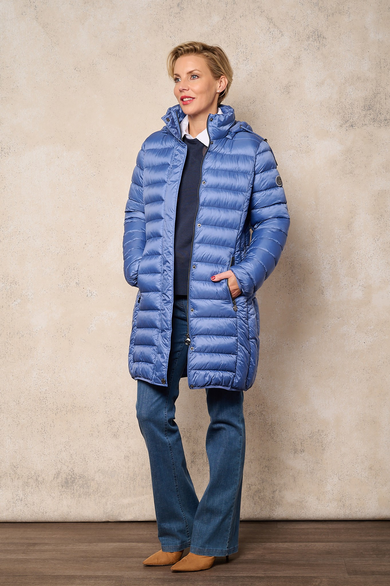 Frandsen Devonna Hooded Down Coat Coastal Blue 63