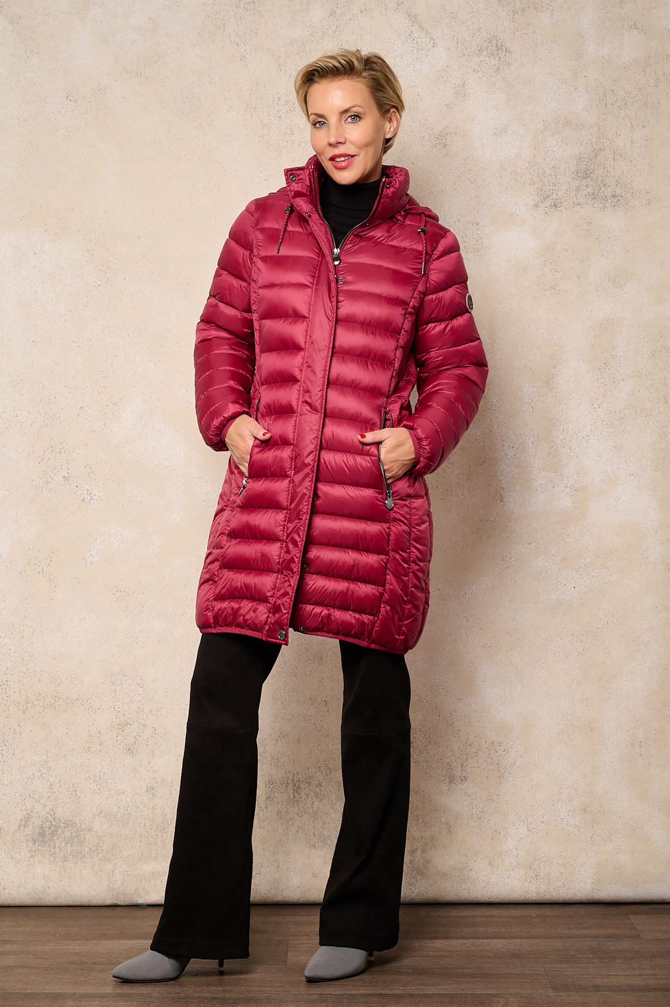 Frandsen Devonna Hooded Down Coat Persian Red 482