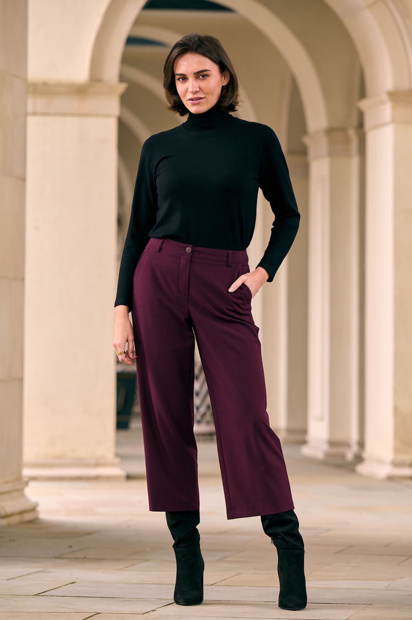 Robell Cloe 09 Couture Wide Ankle Grazers Wine 560