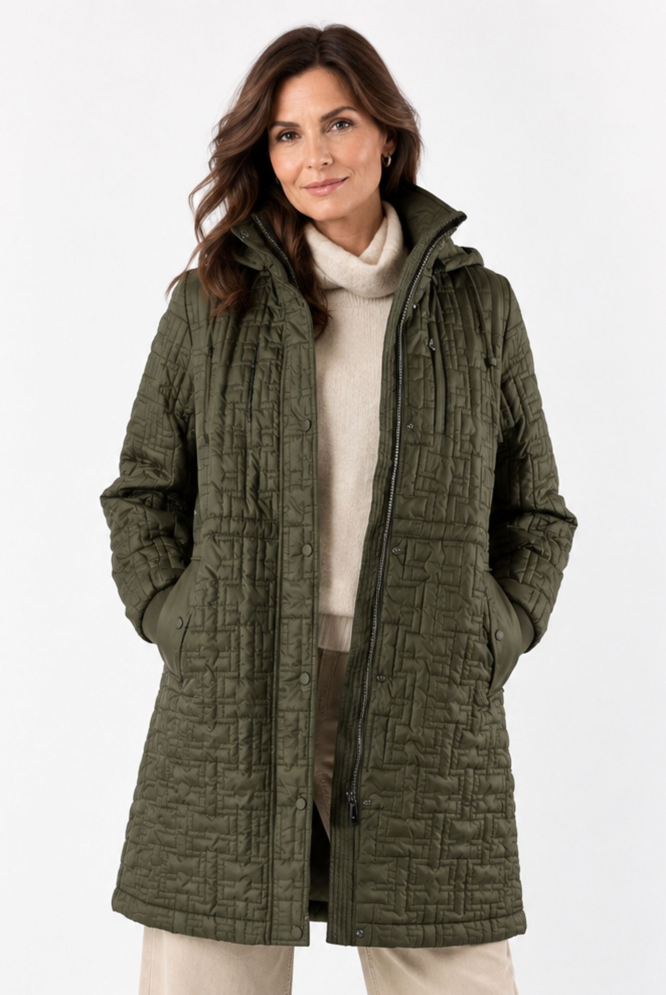 Frandsen Freya Technical Down Coat Heritage Olive 79