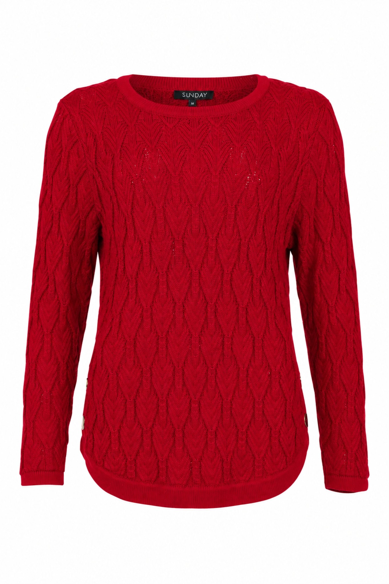 Sunday Avela Cable Knit Jumper Winter Red 44