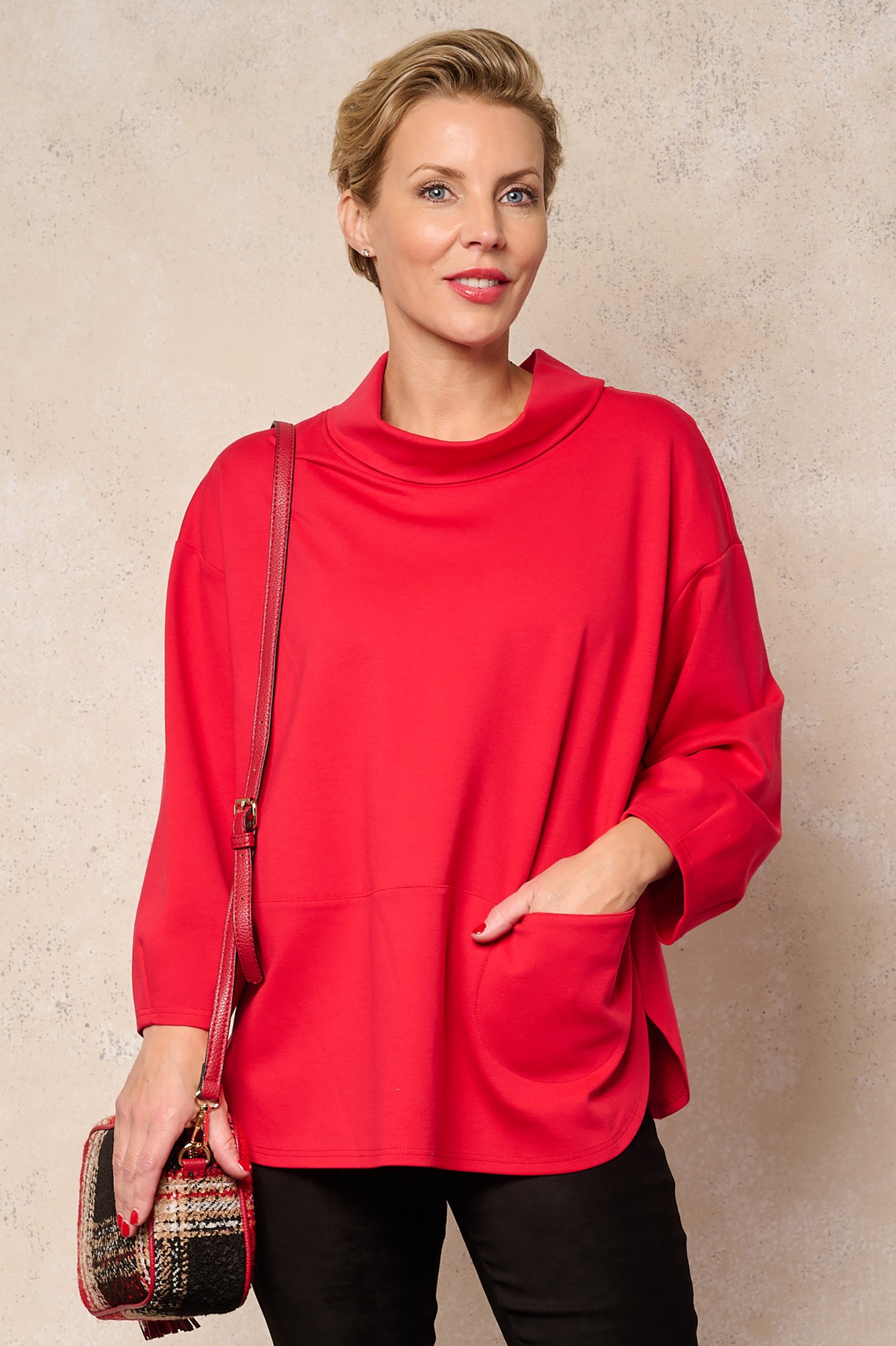 Noen Evilla Oversized Jersey Top Red 40