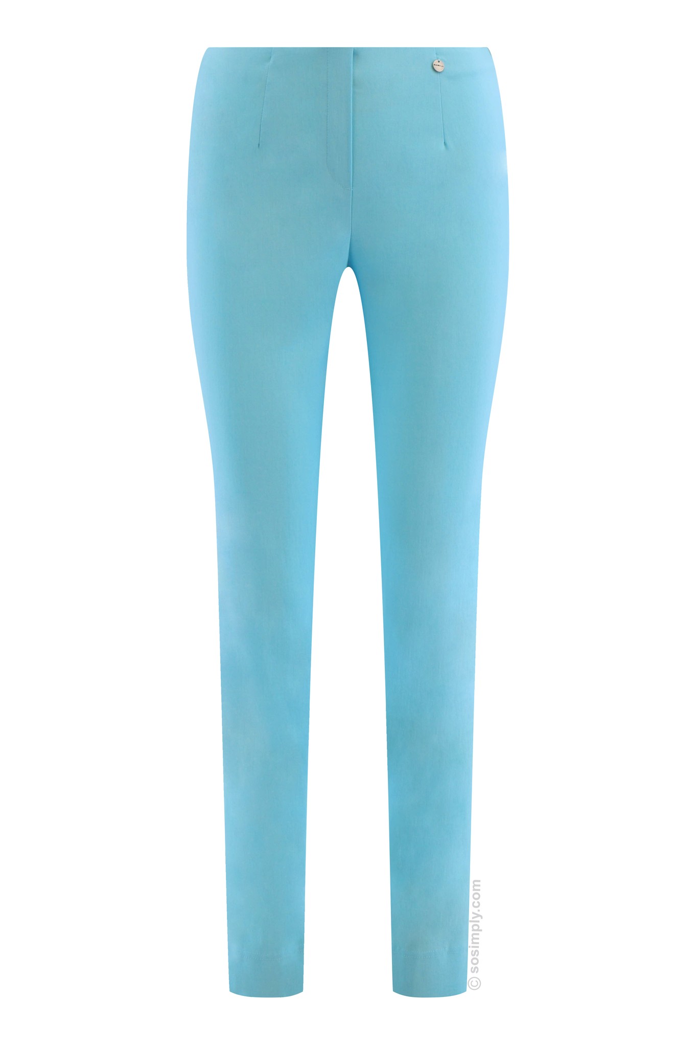 Robell Marie Petite Trousers Pacific Turquoise 750