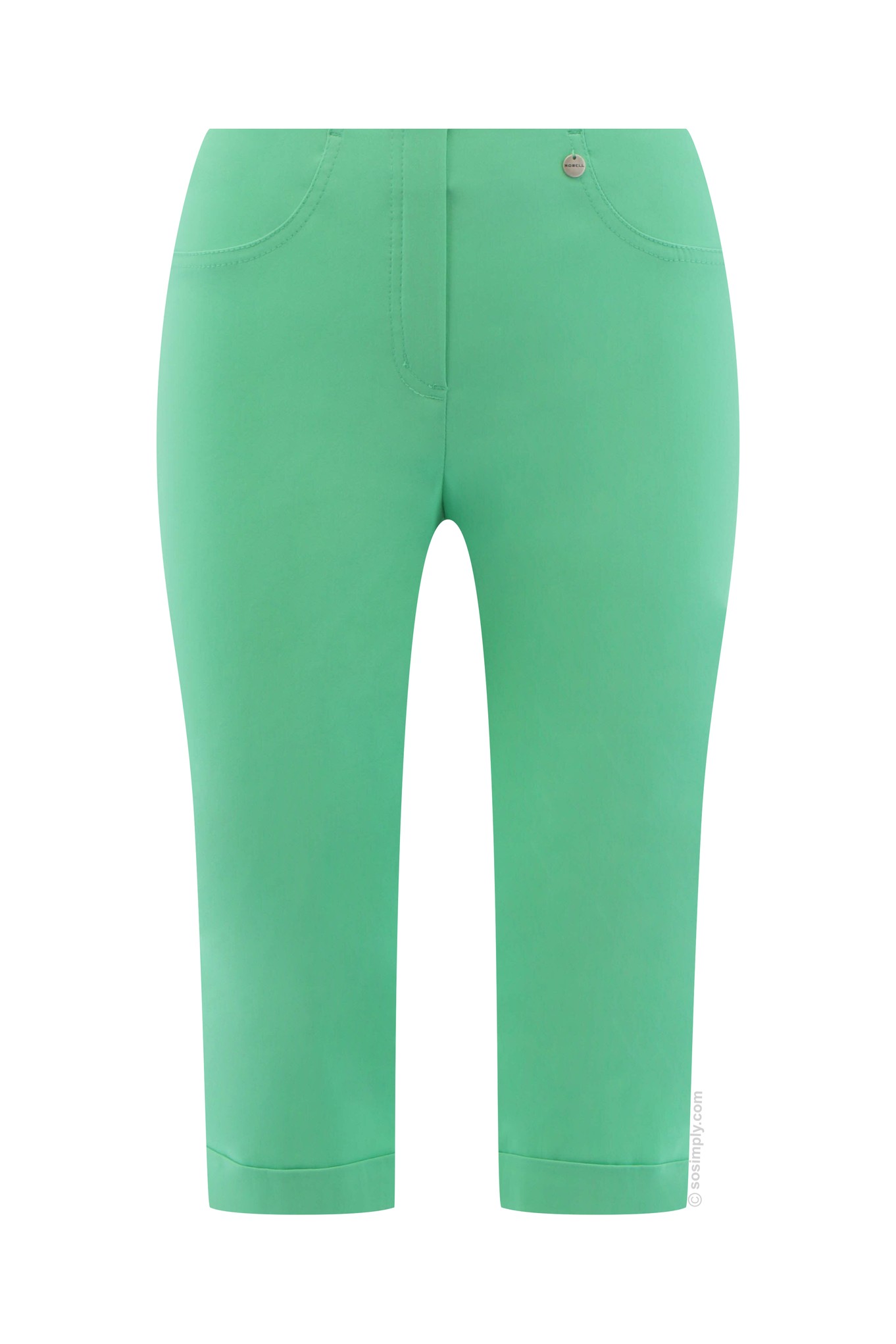 Robell Bella 05 Shorts Greengage 841