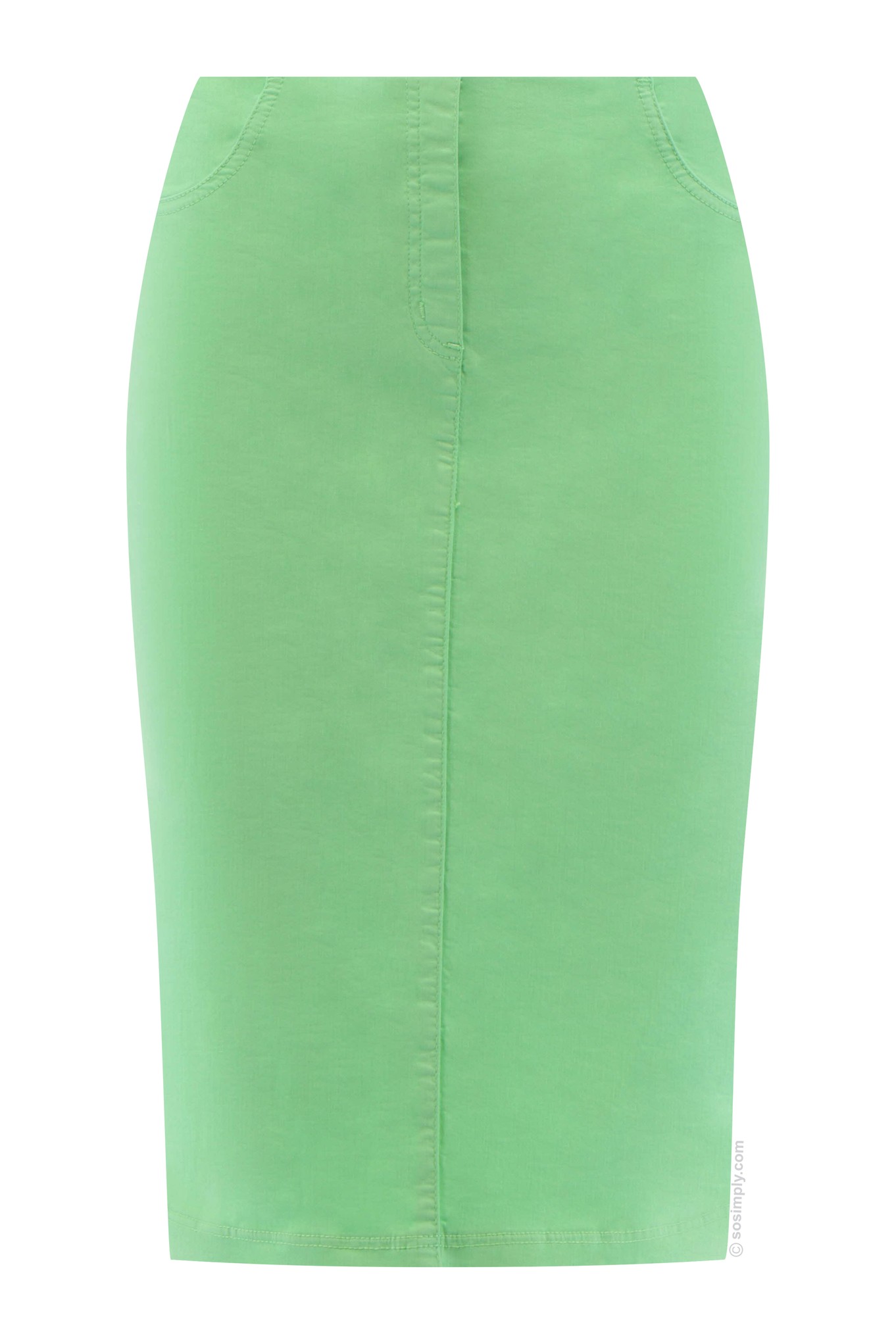 Robell Maraike Cotton Stretch Skirt Paradise Summer Green 83