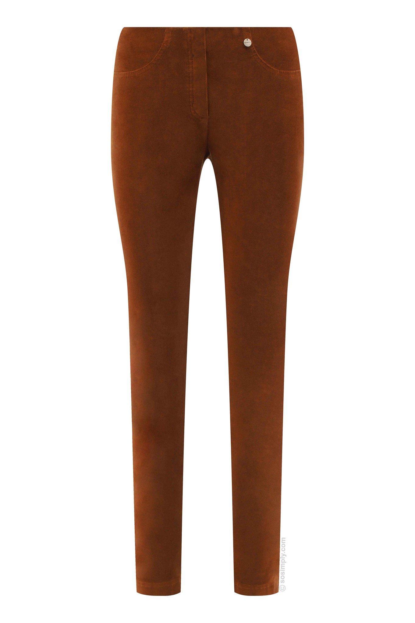 Robell Bella Needlecord Trousers Toffee 29