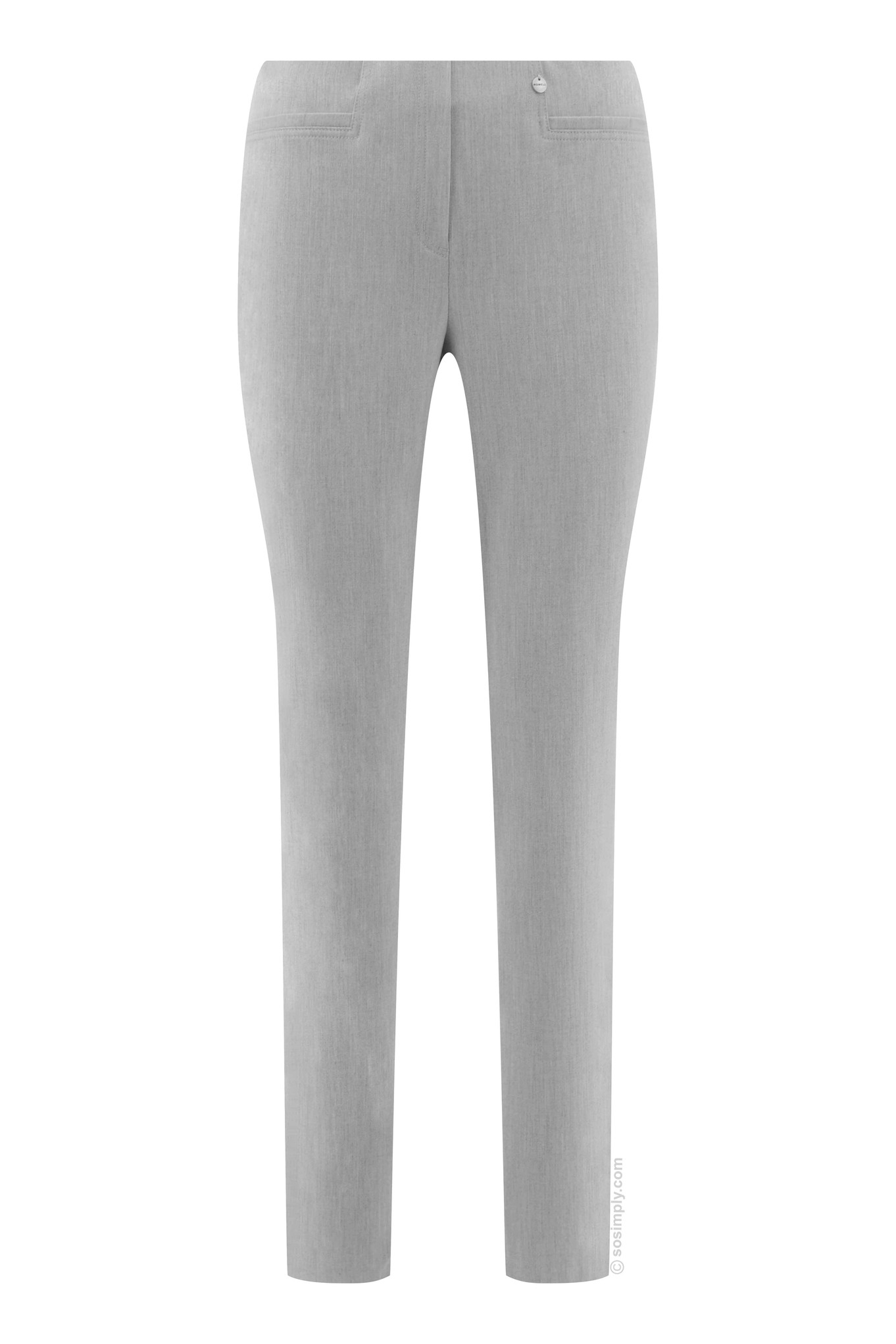 Robell Jacklyn Flannel Quality Trouser Stone Grey 92