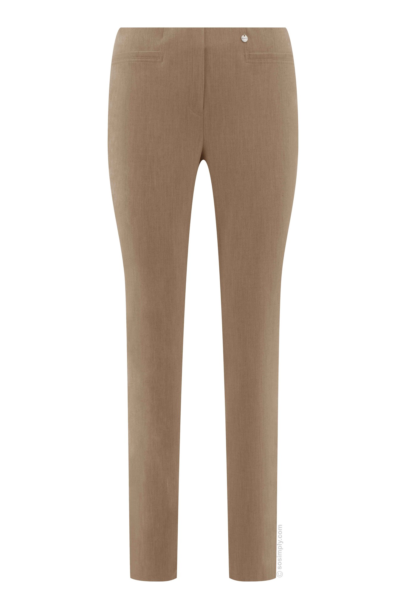 Robell Jacklyn Flannel Quality Trouser Taupe 17