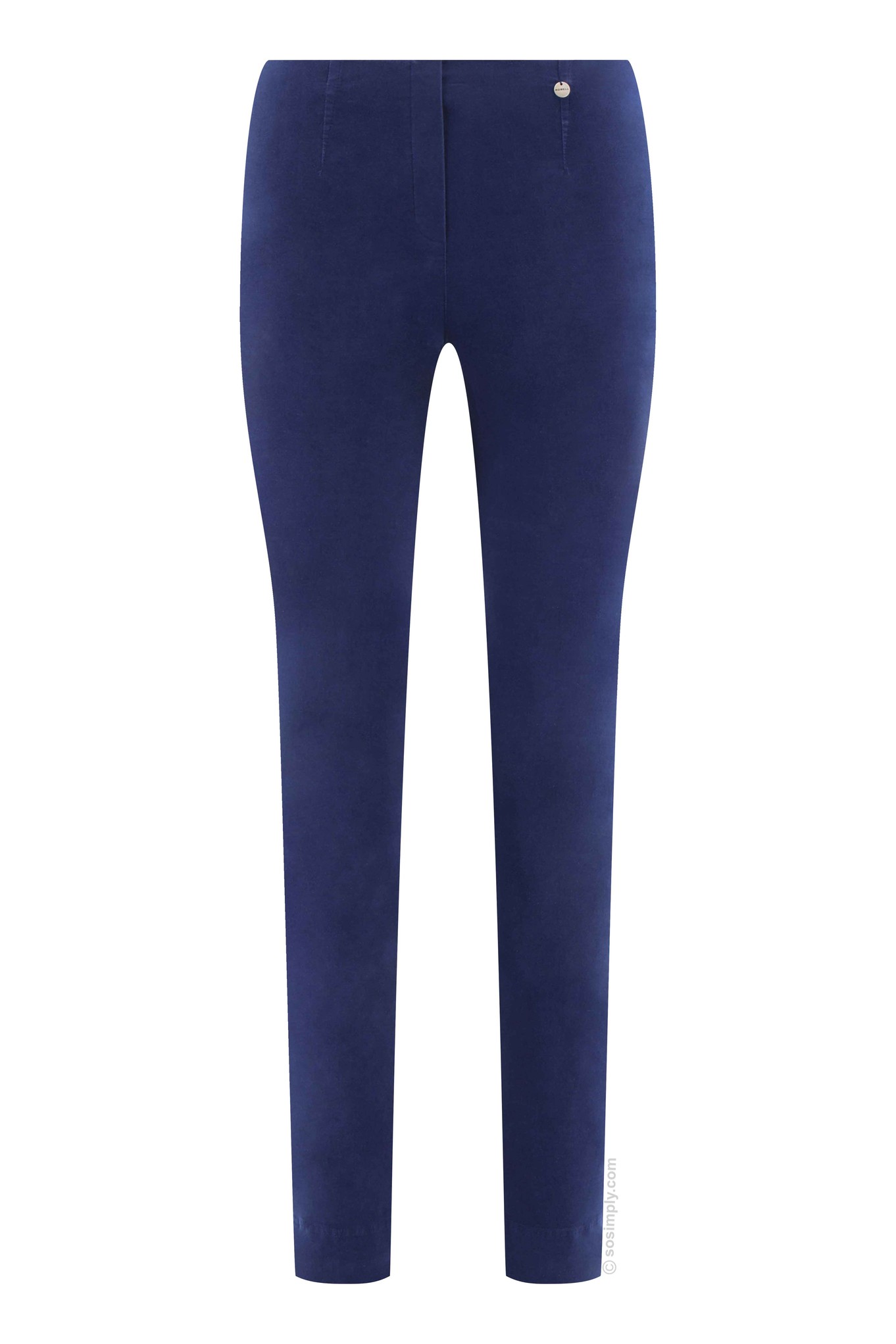 Robell Marie Petite Velvet Trousers Ultra Marine 62
