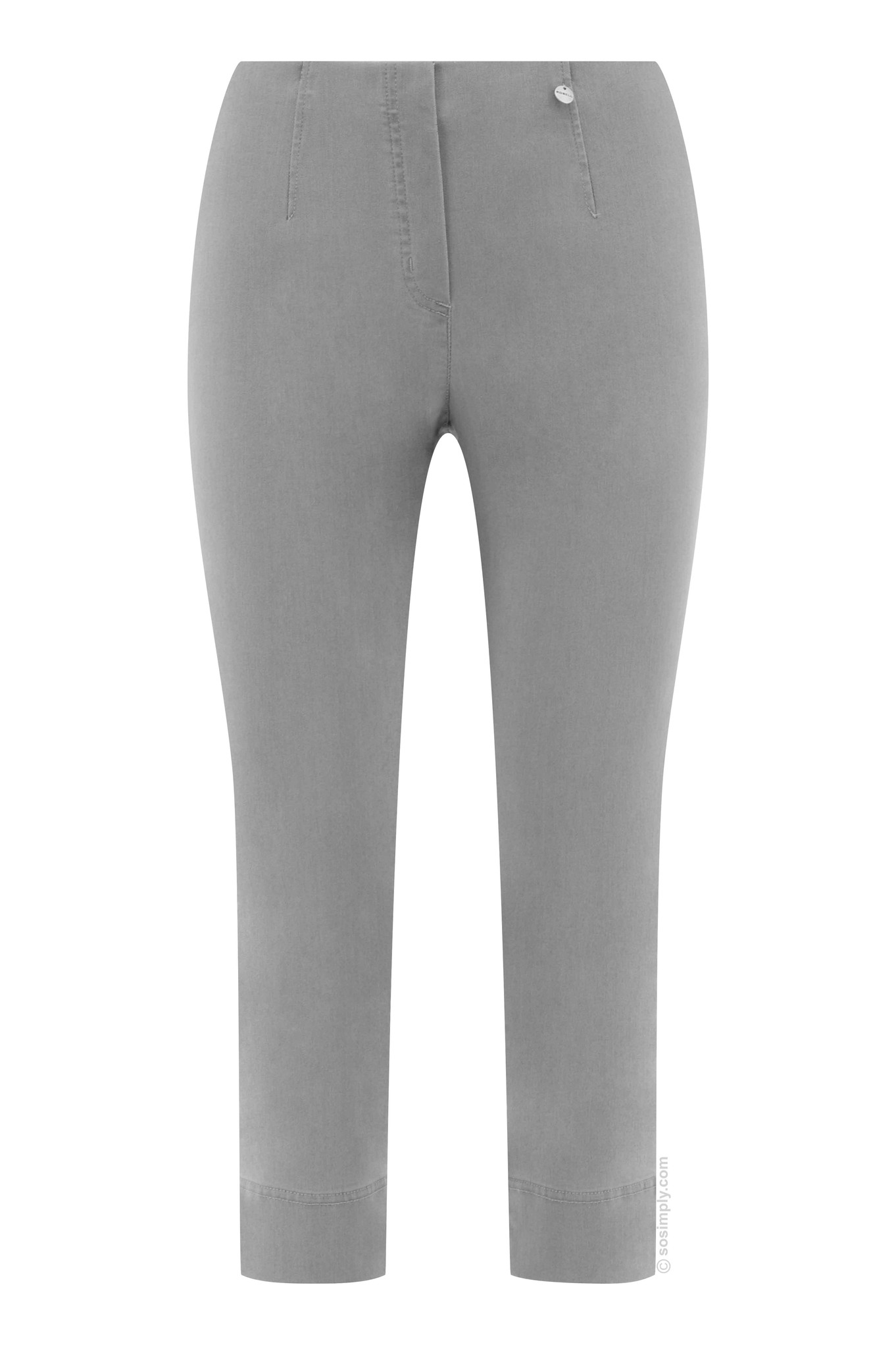 Robell Marie 07 Denim Crop Trouser Silver Grey 91