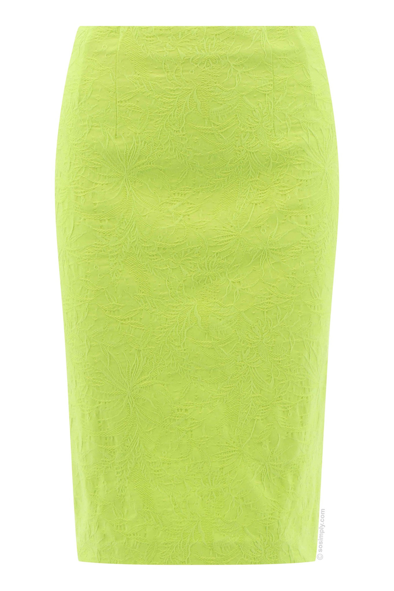 Robell Christy Jacquard Skirt Limeade 825