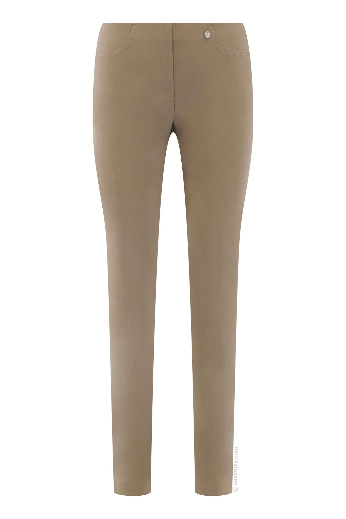 Robell Bella Full Length Trouser Taupe 17