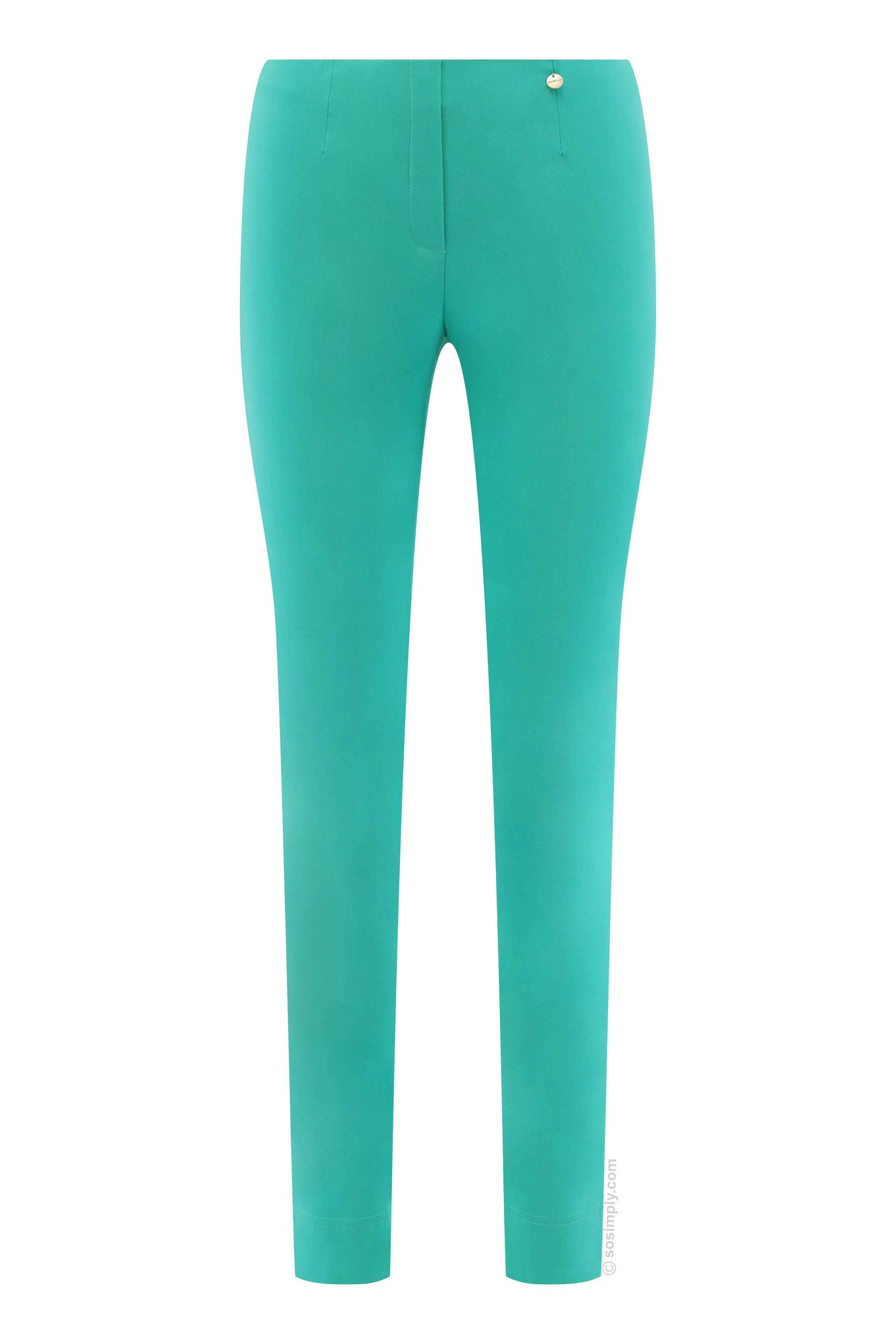 Robell Marie Petite Trousers Pool Green 721