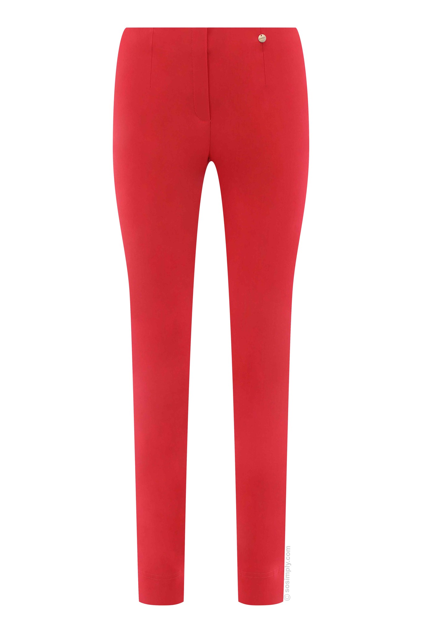 Robell Marie Petite Trousers Rosa Red 461