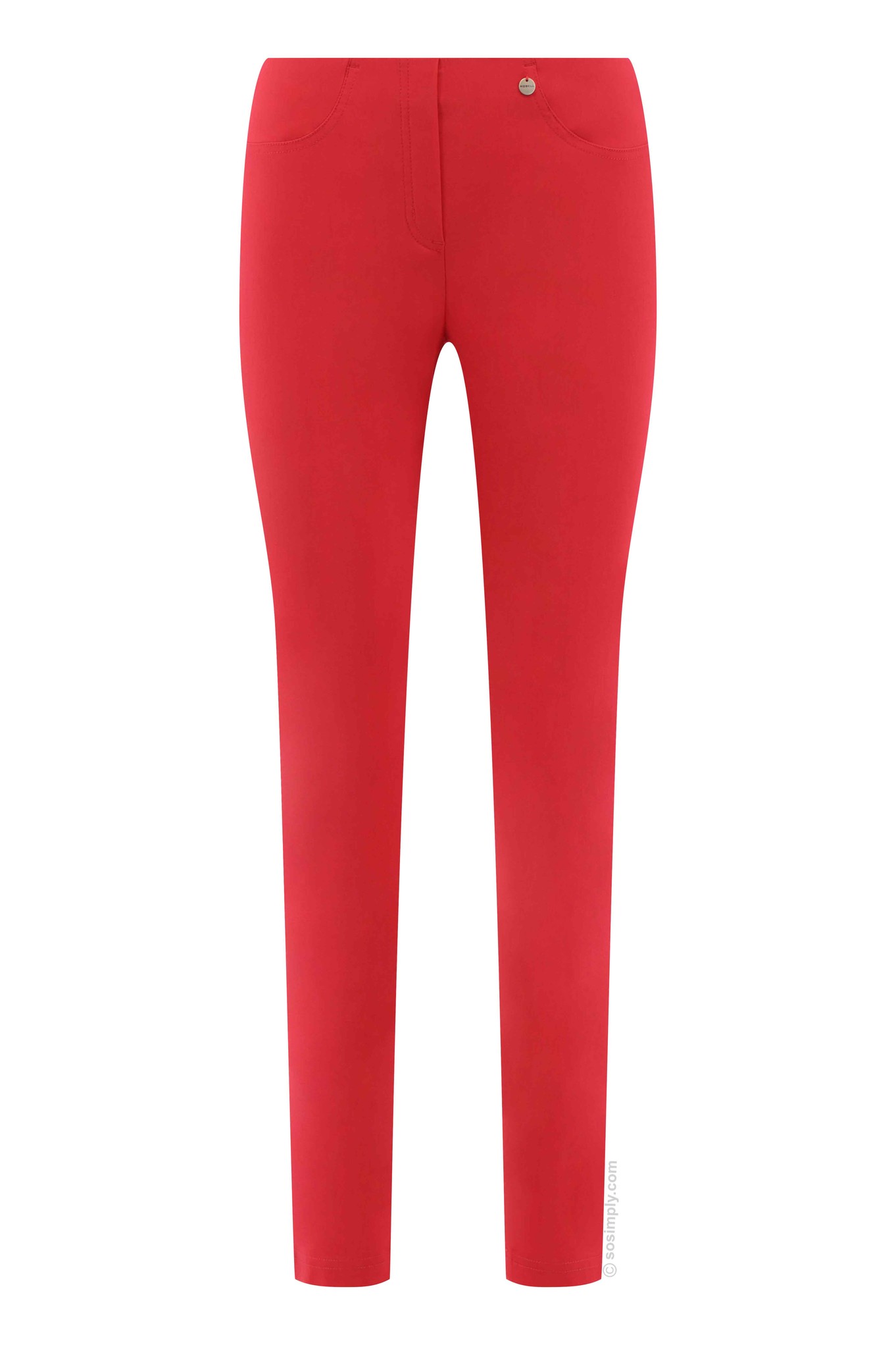 Robell Bella Full Length Trouser Rosa Red 461