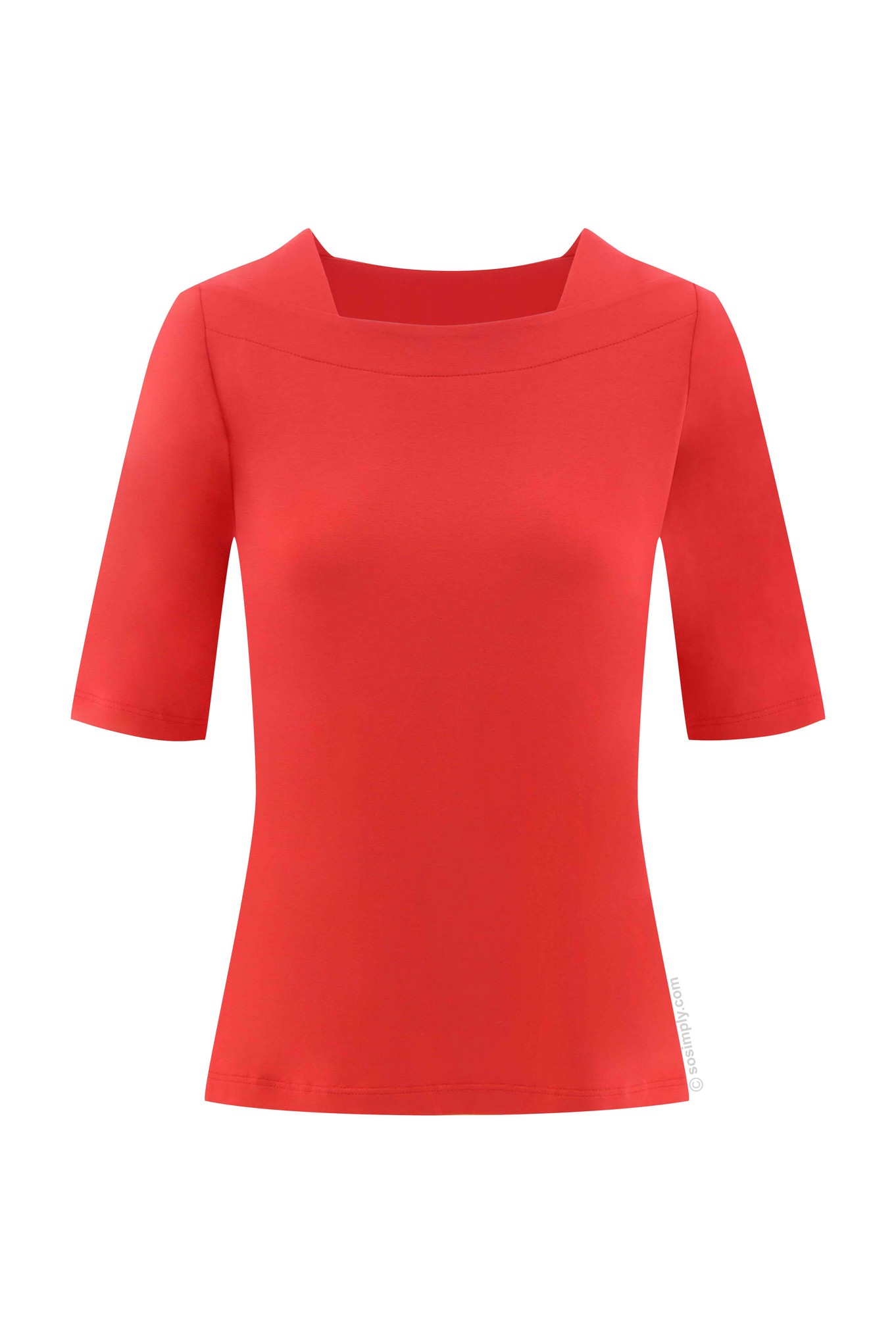 That's Me by Robell Boat Neck T-Shirt Poppy 403