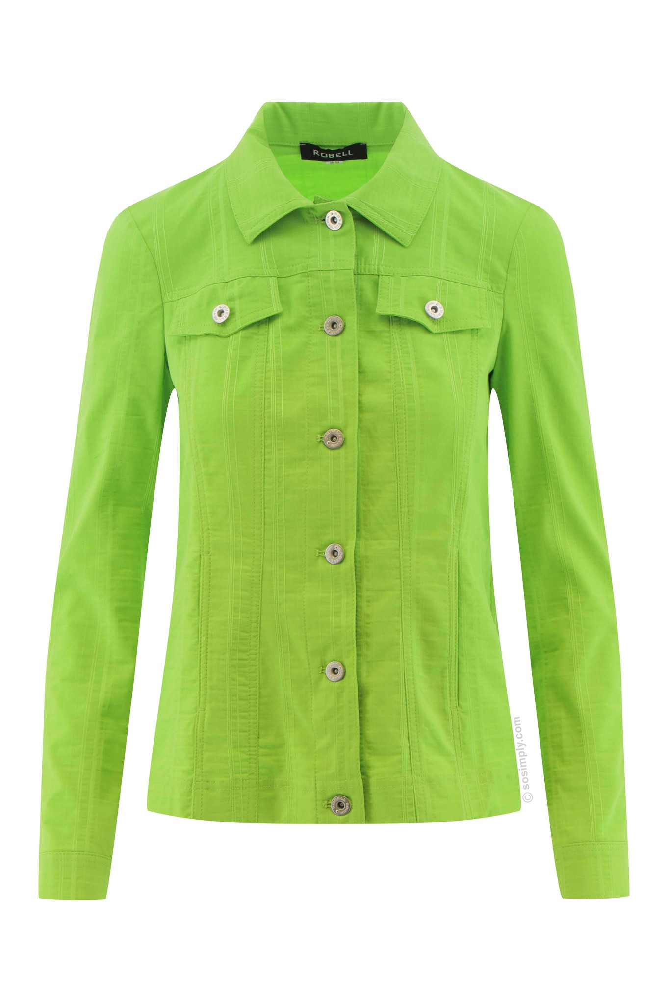 Robell Seersucker Happy Jacket Kiwi 823