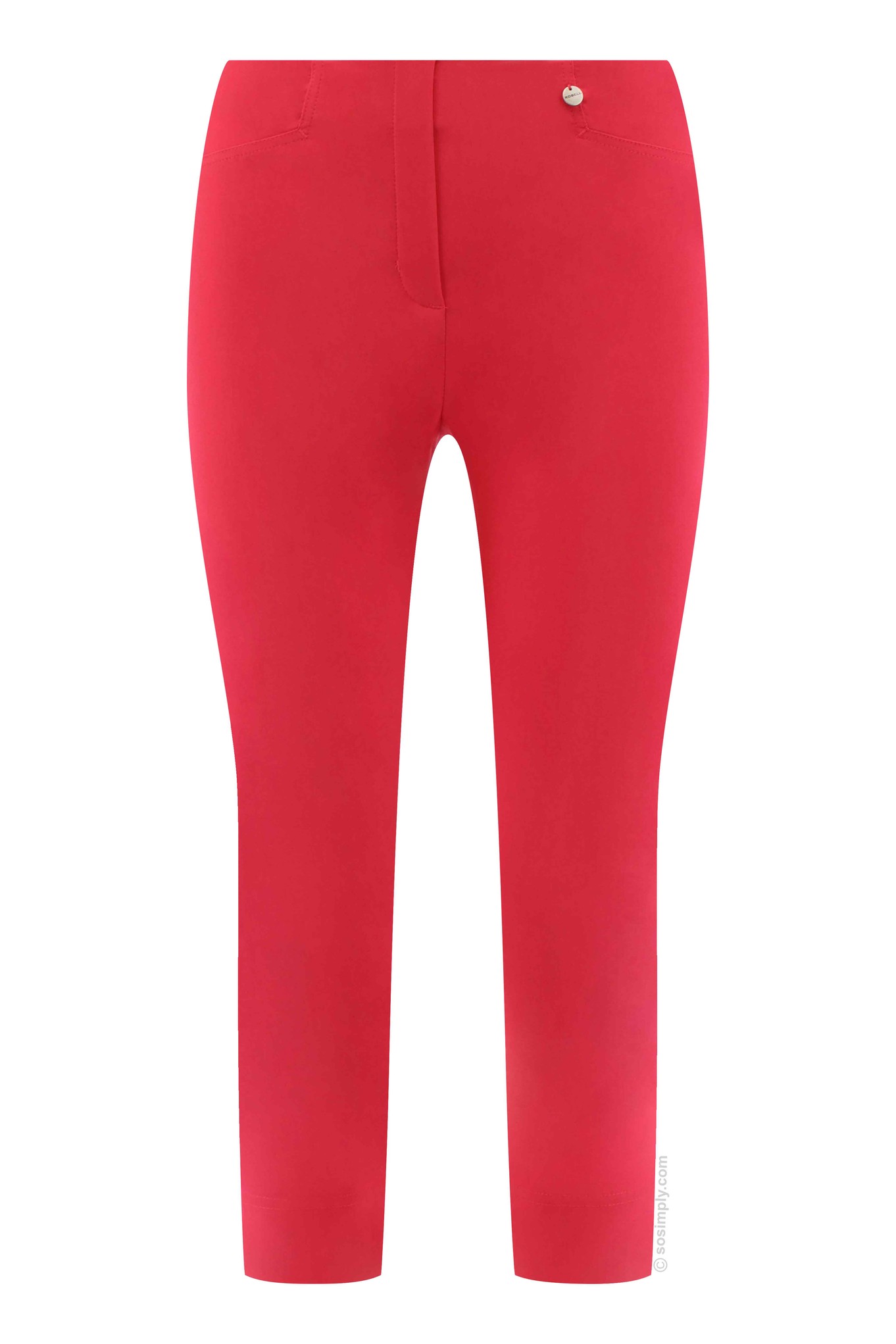 Robell Rose 07 Cropped Trousers Raspberry 460