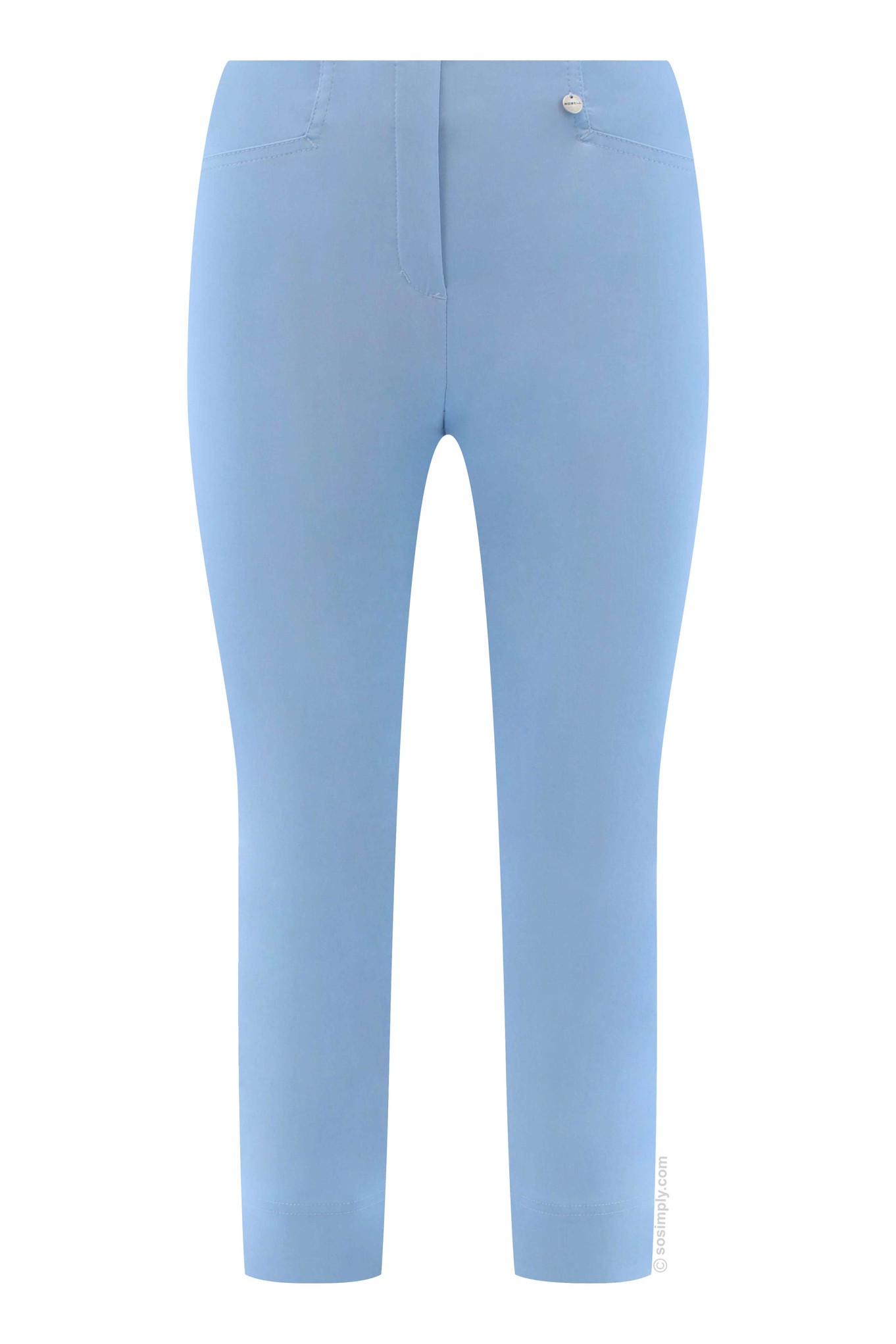 Robell Rose 07 Cropped Trousers Pastel Blue 612