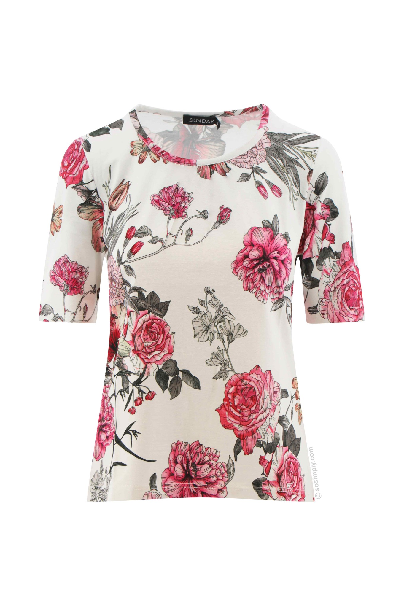 Sunday Darcy Rose Flower T Shirt