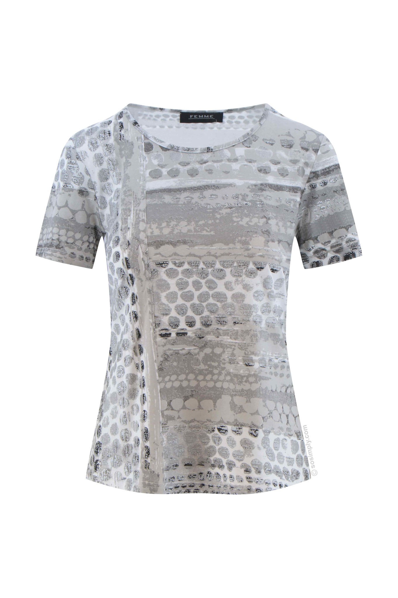 Femme Gracie Abstract Pattern T Shirt