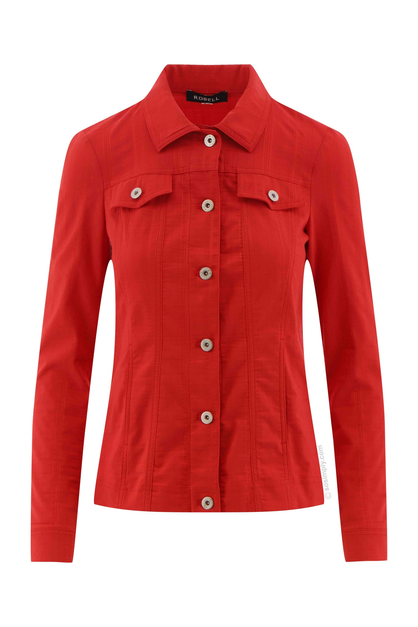 Robell Seersucker Happy Jacket Rouge 41