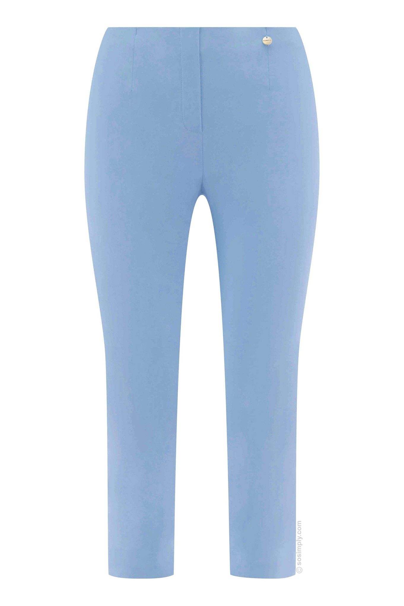 Robell Marie 07 Eyelet Crop  Light Blue 611