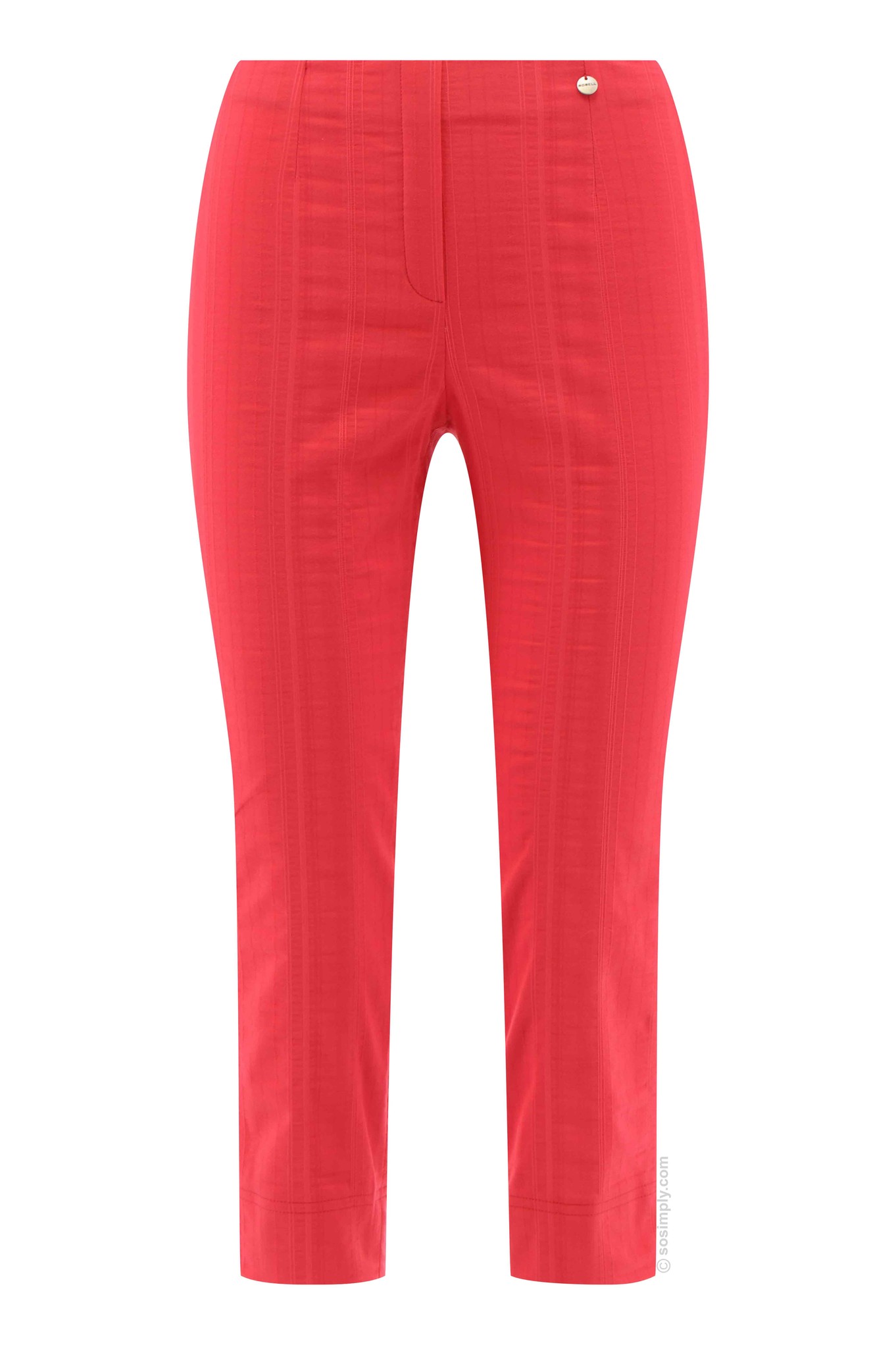 Robell Marie 07 Seersucker Crops Rosa Red 461