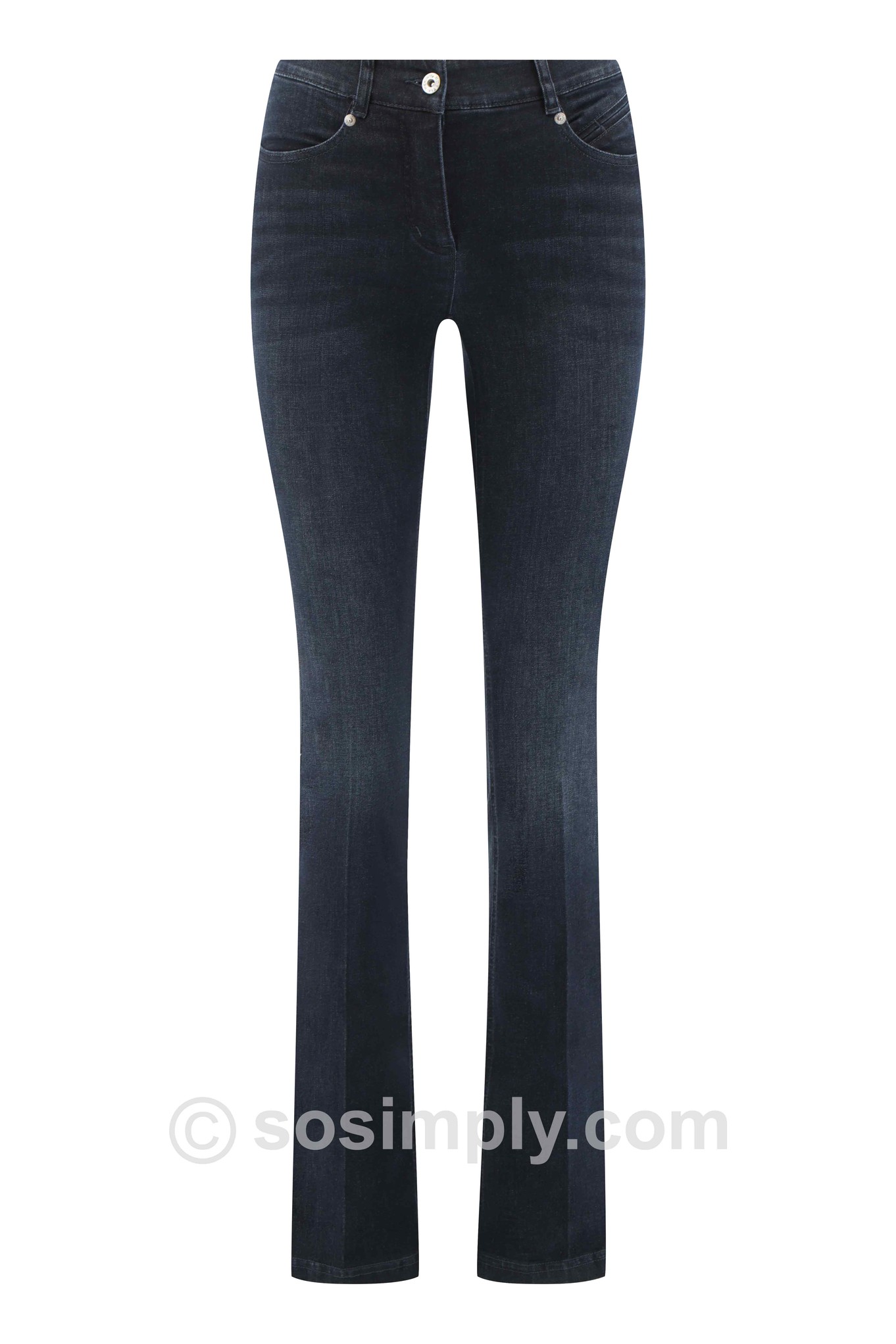 Robell Joella Vintage Slim Fit Flare Jean Navy 69