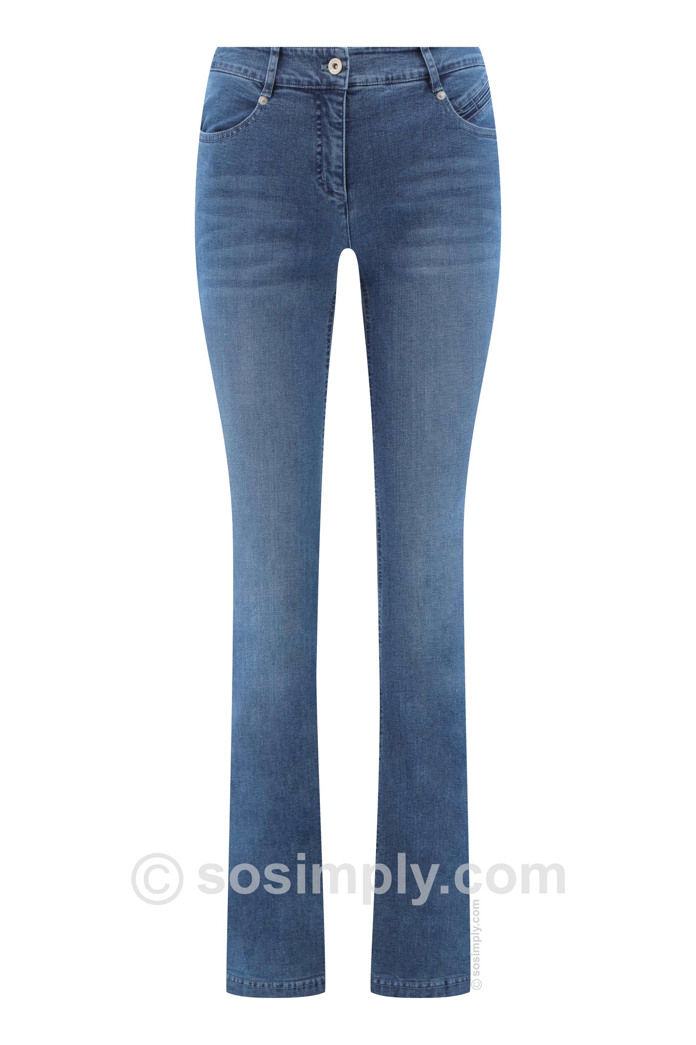 Robell Joella Vintage Slim Fit Flare Jean Natural Denim 64