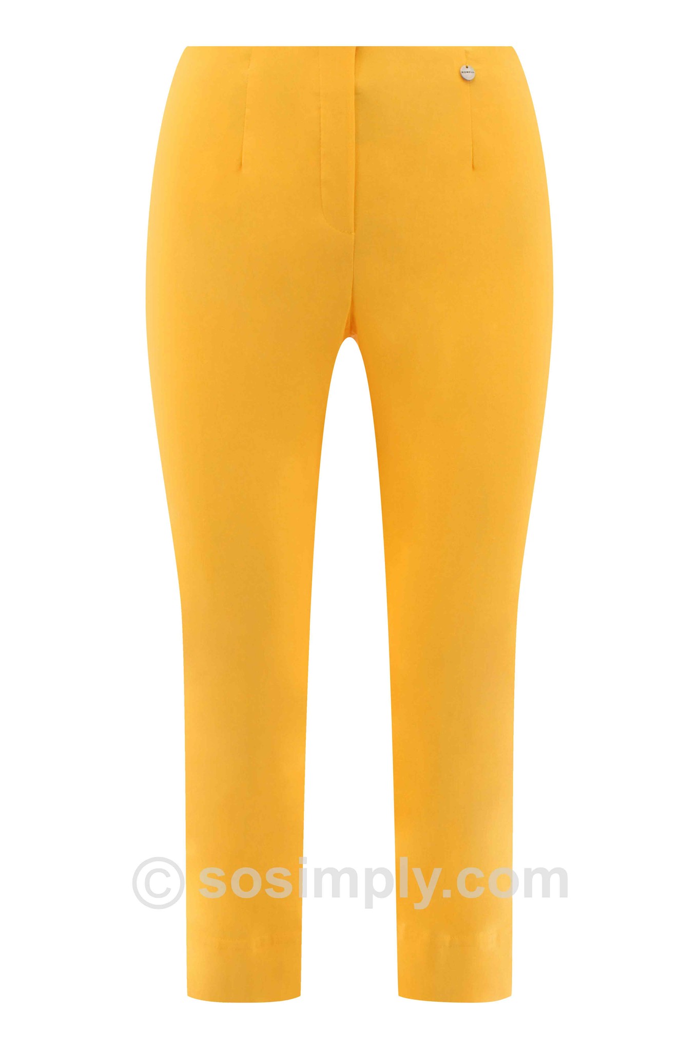 Robell Marie 07 Crop Trouser Saffron 25