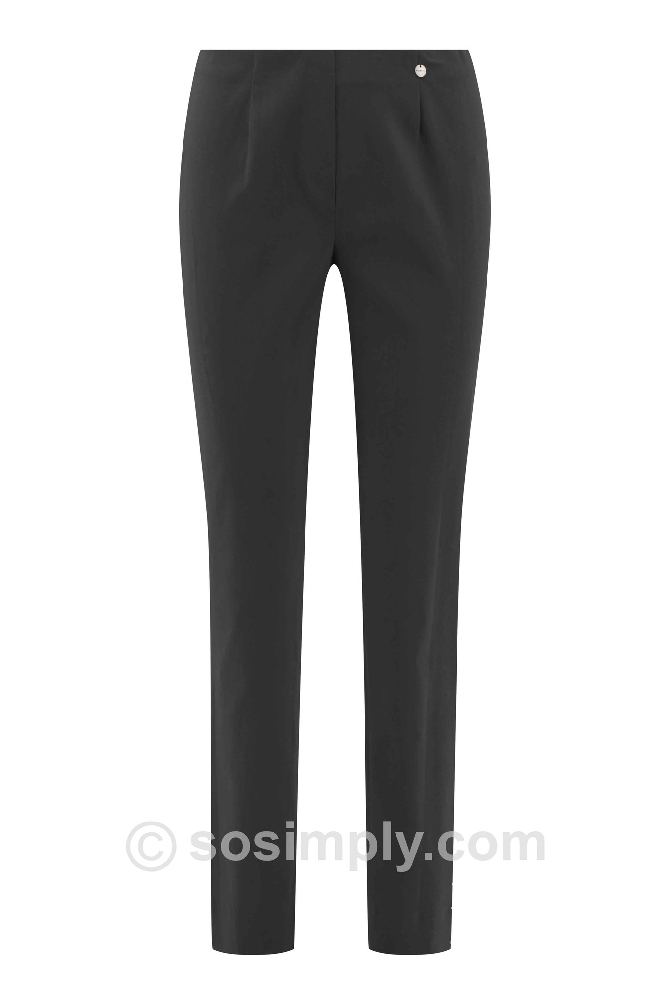 Robell Marie Tall Length Trousers Charcoal Grey 97