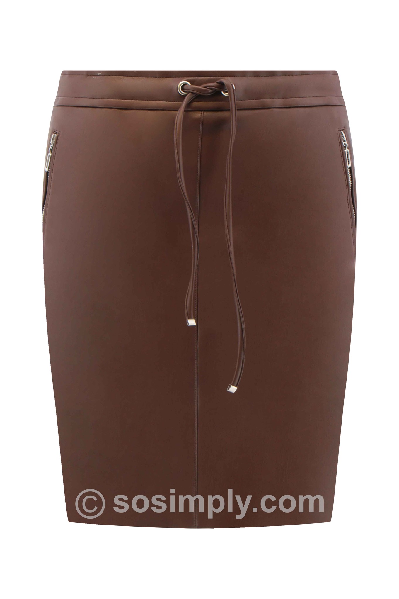 R.O.B. by Robell Jutta Faux Leather Skirt