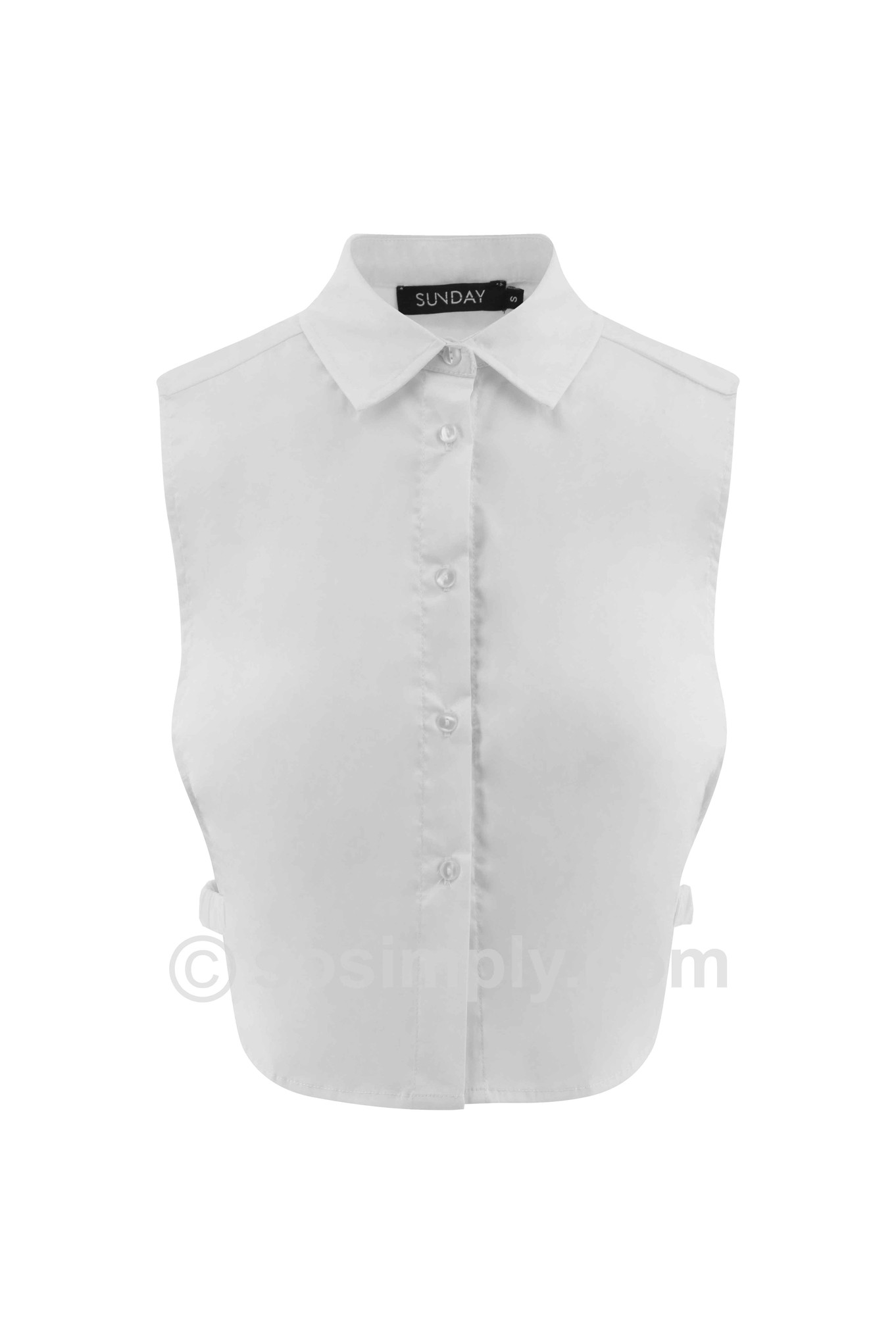 Sunday Classic Detachable Faux Shirt Collar White 10